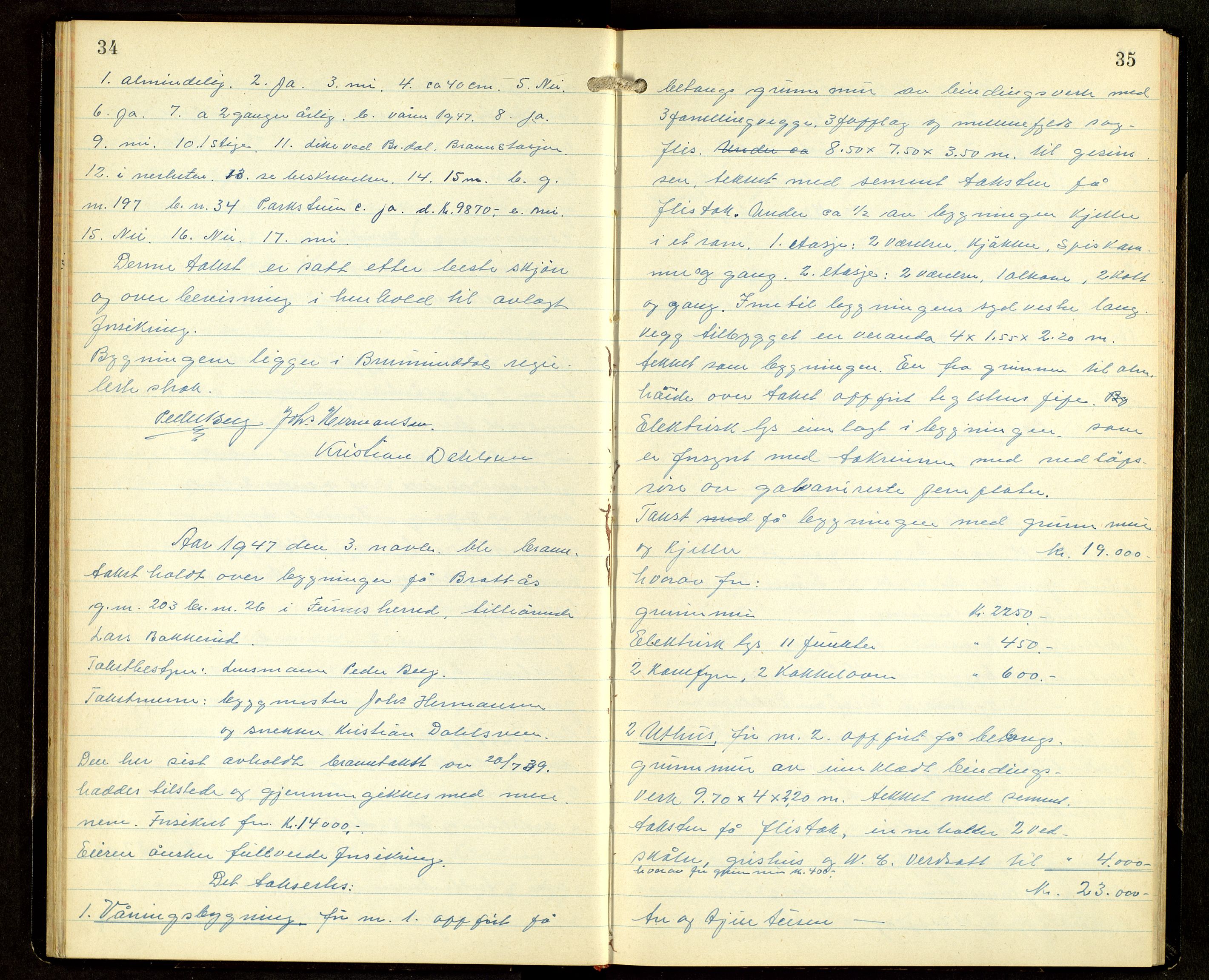 Norges Brannkasse, Furnes, AV/SAH-NBRANF-004/F/L0004: Branntakstprotokoll, 1947-1950, p. 34-35