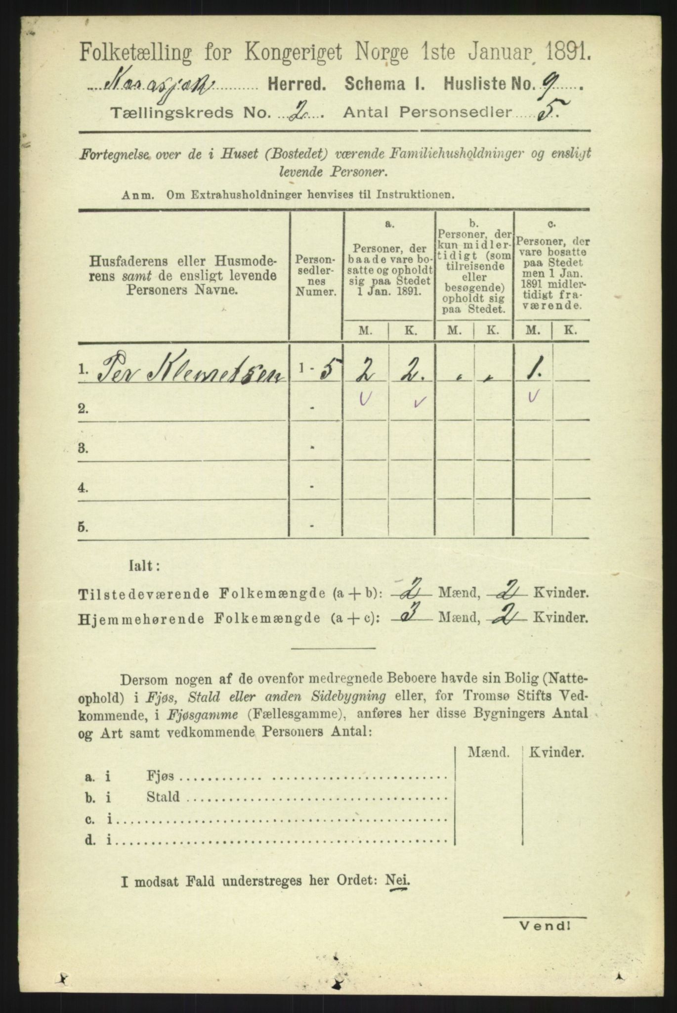 RA, 1891 census for 2021 Karasjok, 1891, p. 426