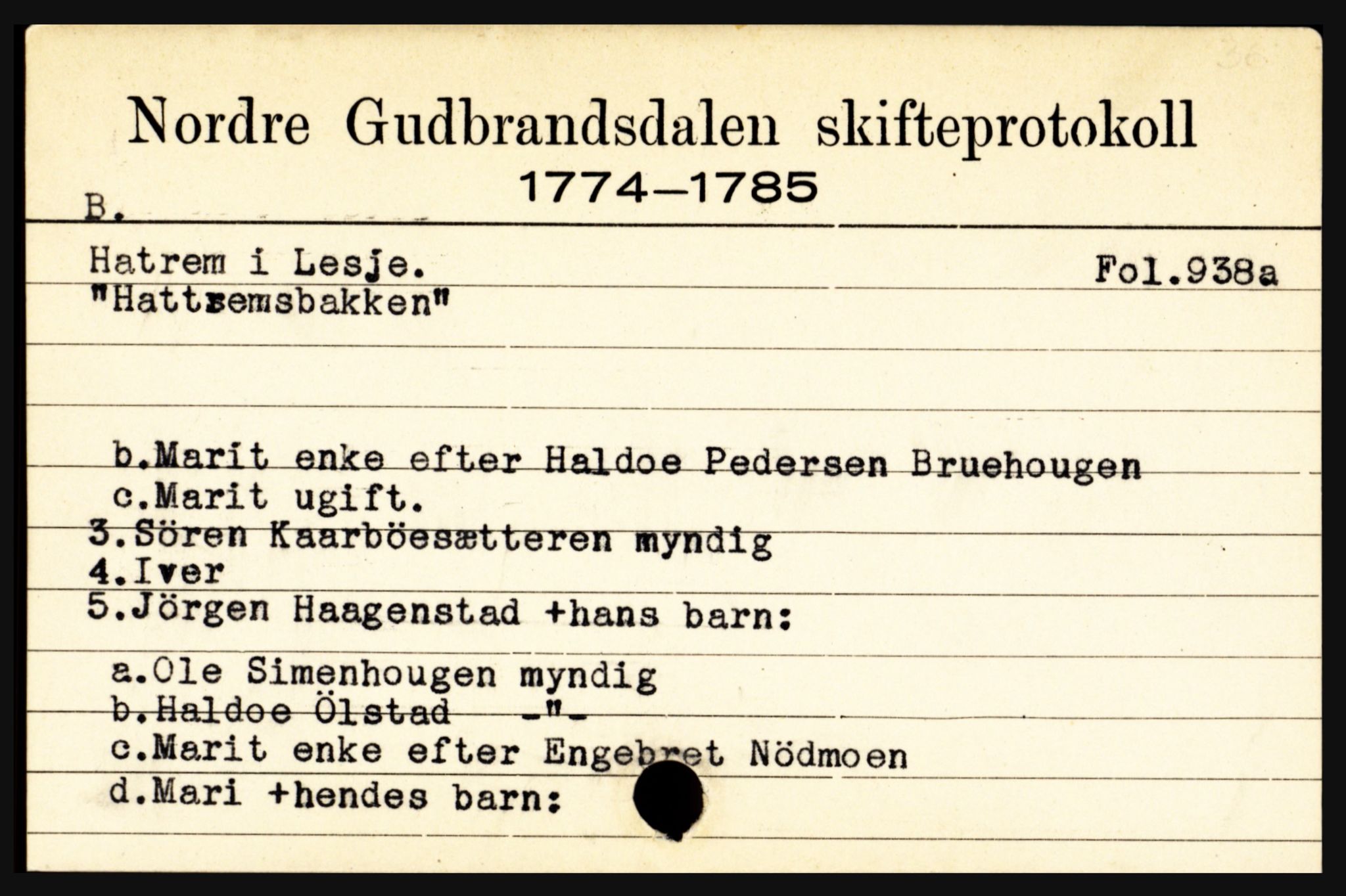 Nord-Gudbrandsdal tingrett, AV/SAH-TING-002/J, 1658-1900, p. 4815