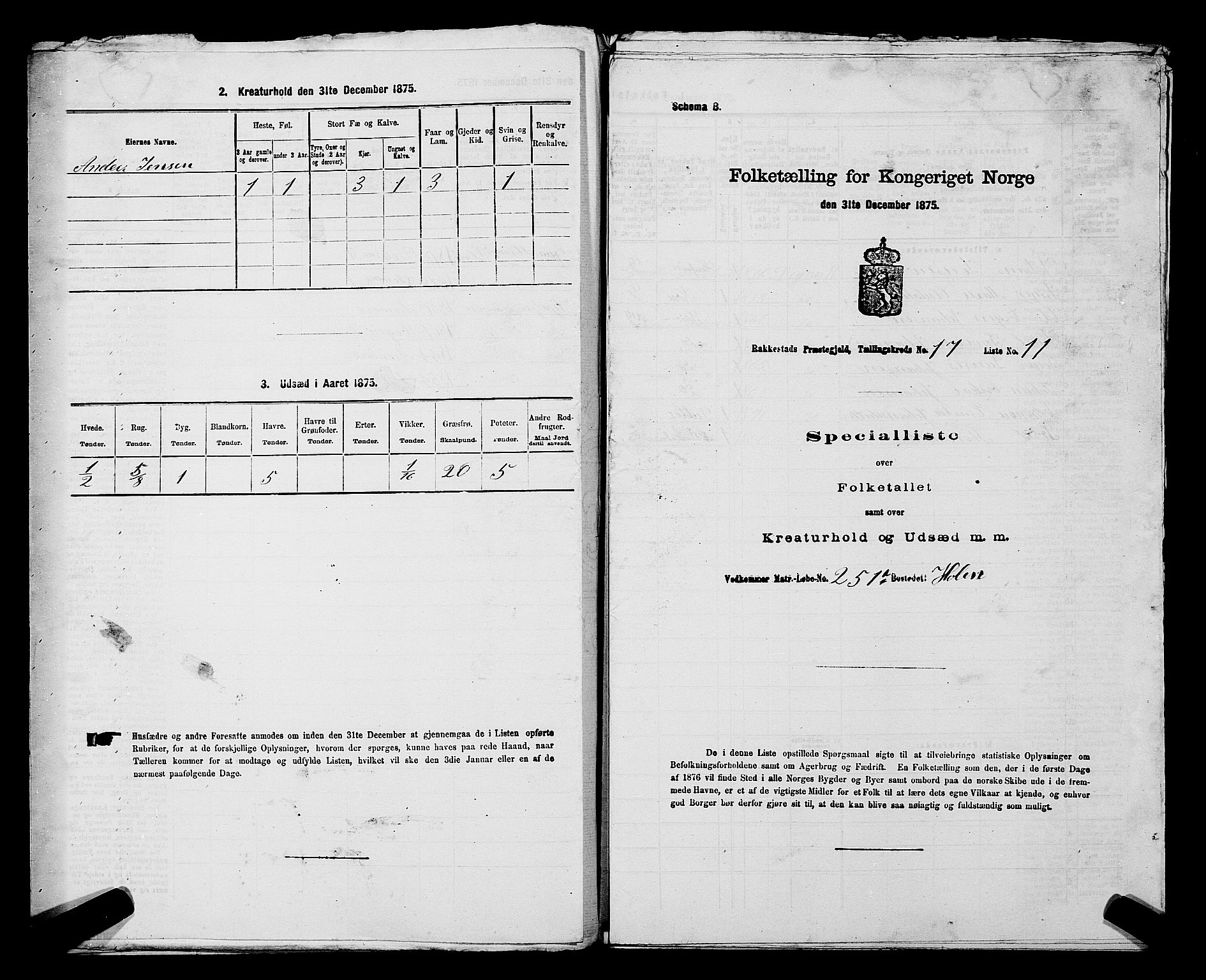 RA, 1875 census for 0128P Rakkestad, 1875, p. 1840