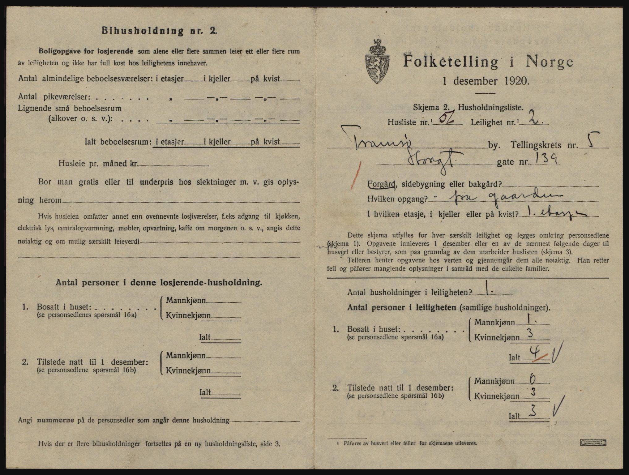 SATØ, 1920 census for Tromsø, 1920, p. 3931