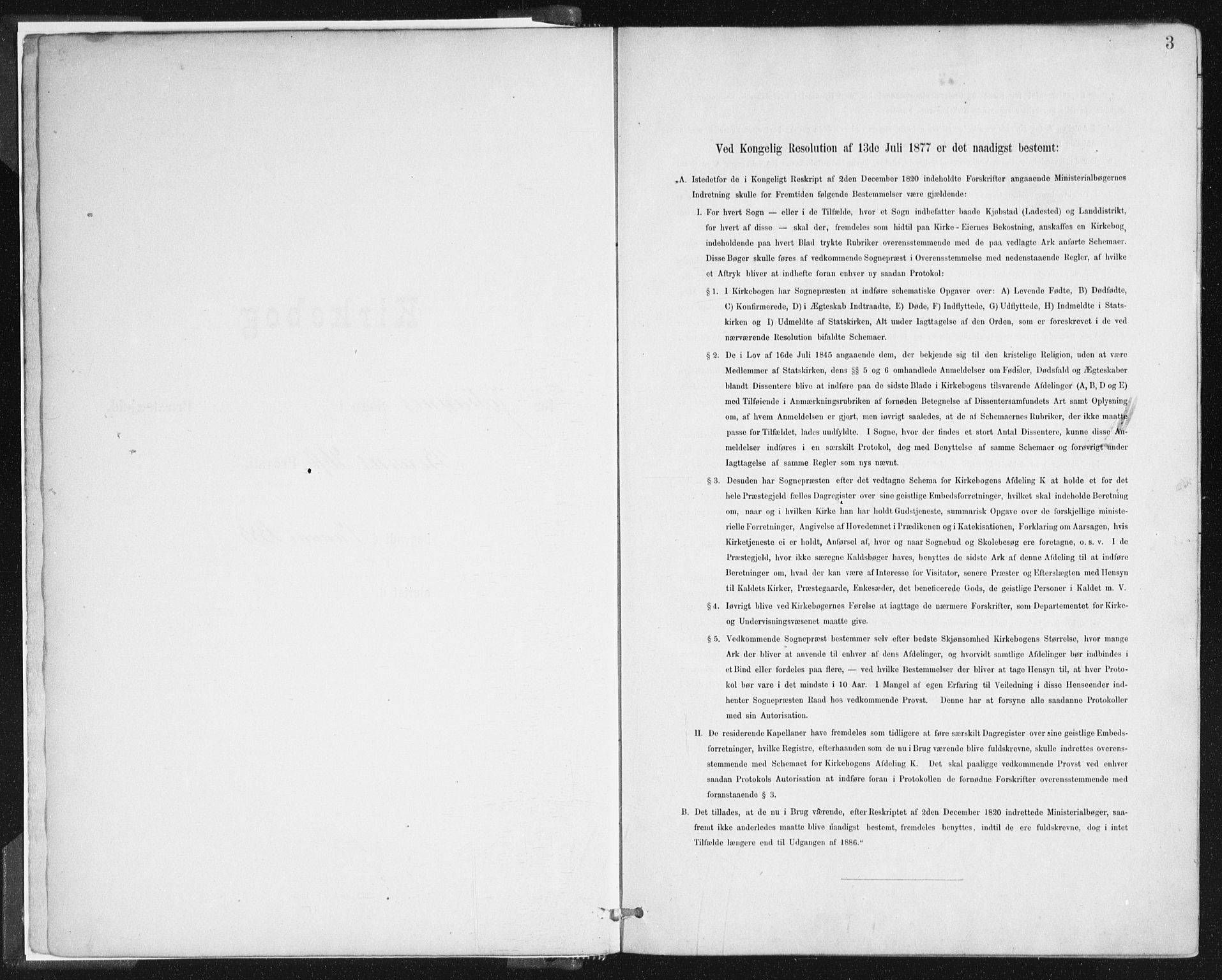 Johanneskirken sokneprestembete, SAB/A-76001/H/Haa/L0001: Parish register (official) no. A 1, 1885-1900, p. 3