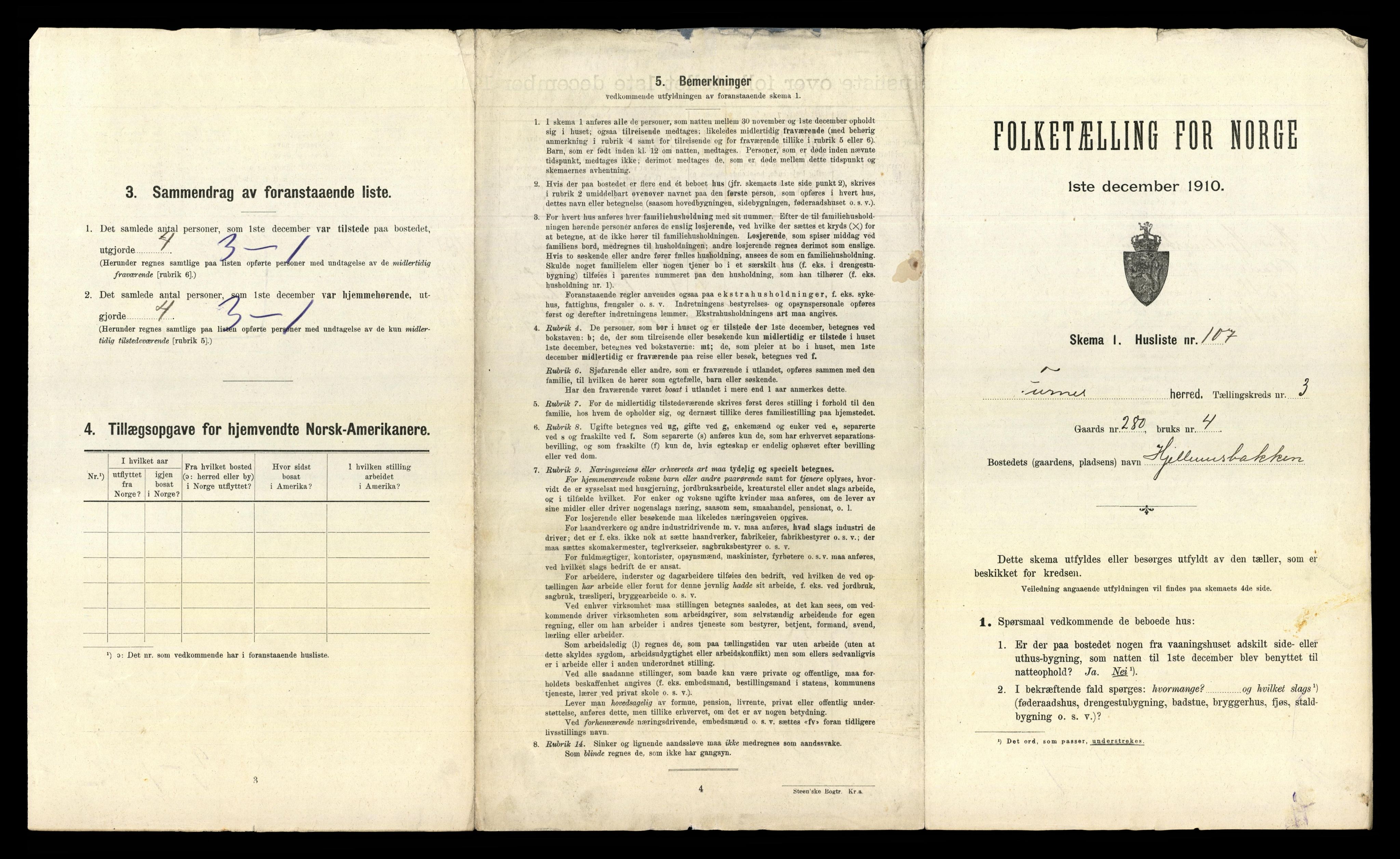 RA, 1910 census for Furnes, 1910, p. 740