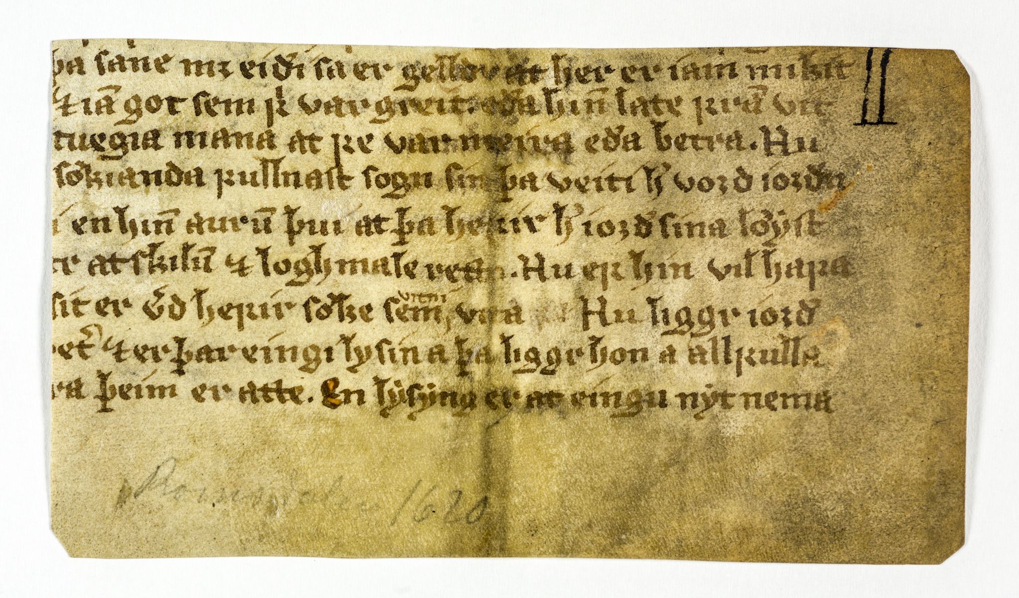 Riksarkivets diplomsamling, AV/RA-EA-5965/F26/L0004: Norrøne membranfragmenter bestand 31-50, 1100-1536, p. 147