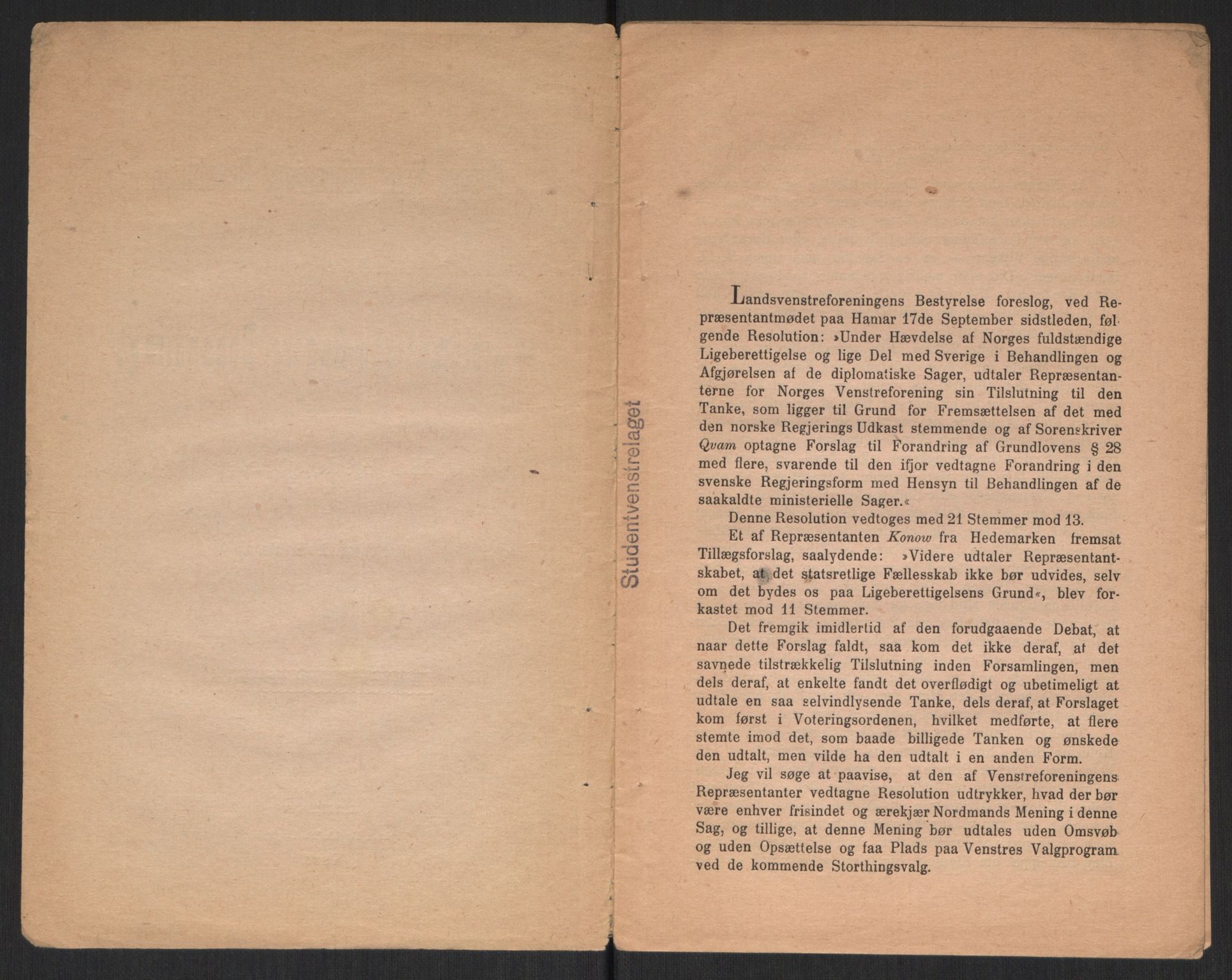 Venstres Hovedorganisasjon, RA/PA-0876/X/L0001: De eldste skrifter, 1860-1936, p. 483