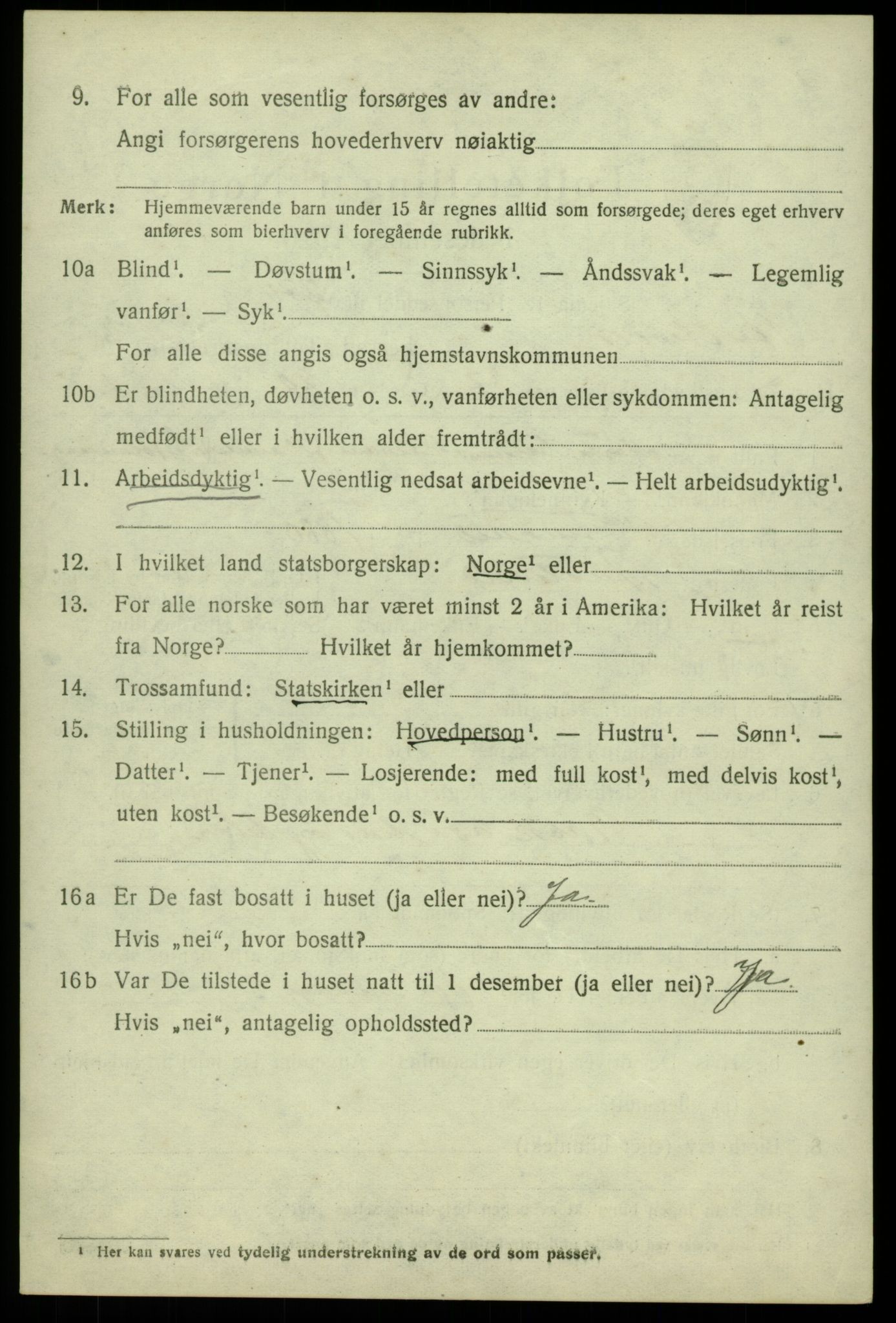 SAB, 1920 census for Austevoll, 1920, p. 2641