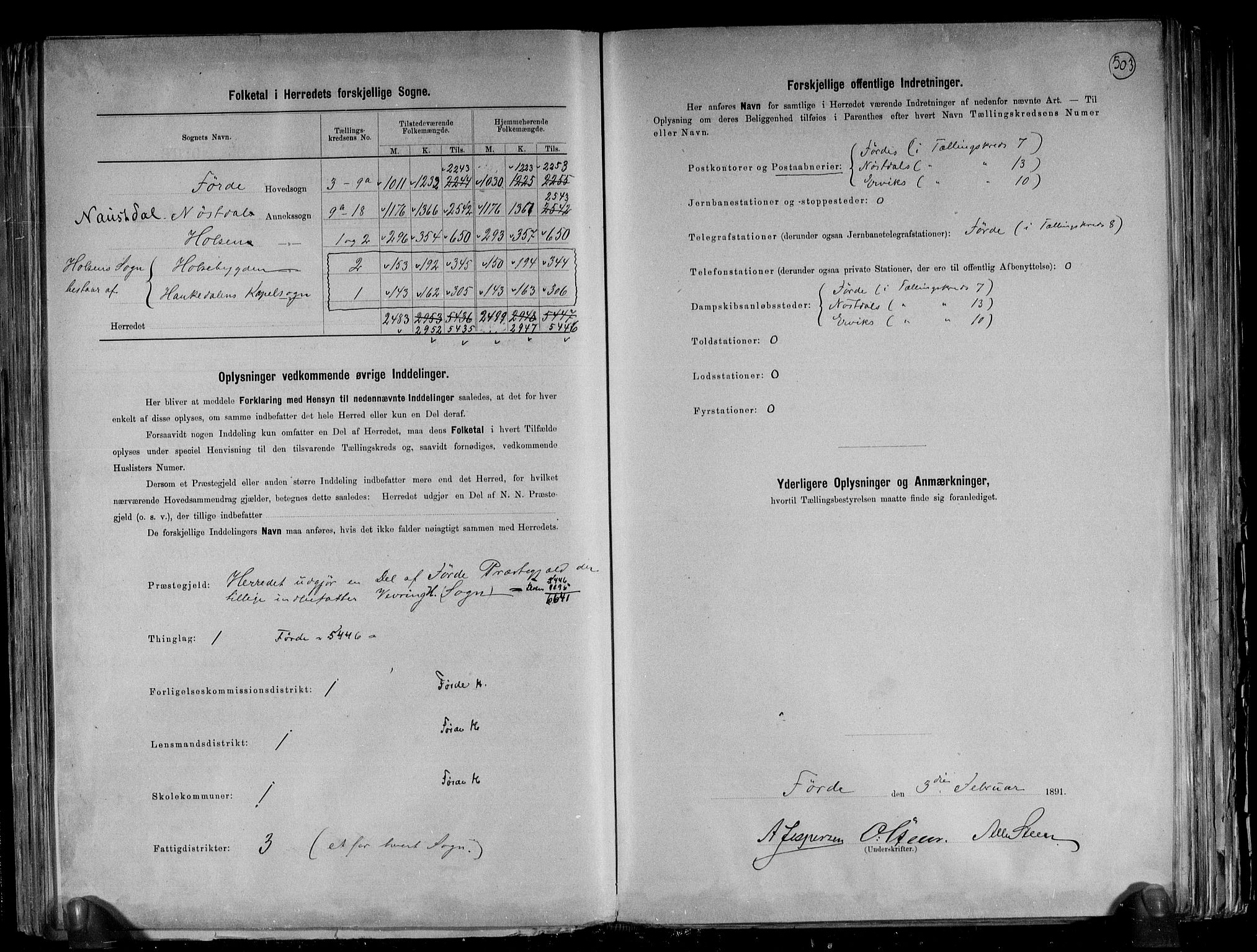 RA, 1891 census for 1432 Førde, 1891, p. 3