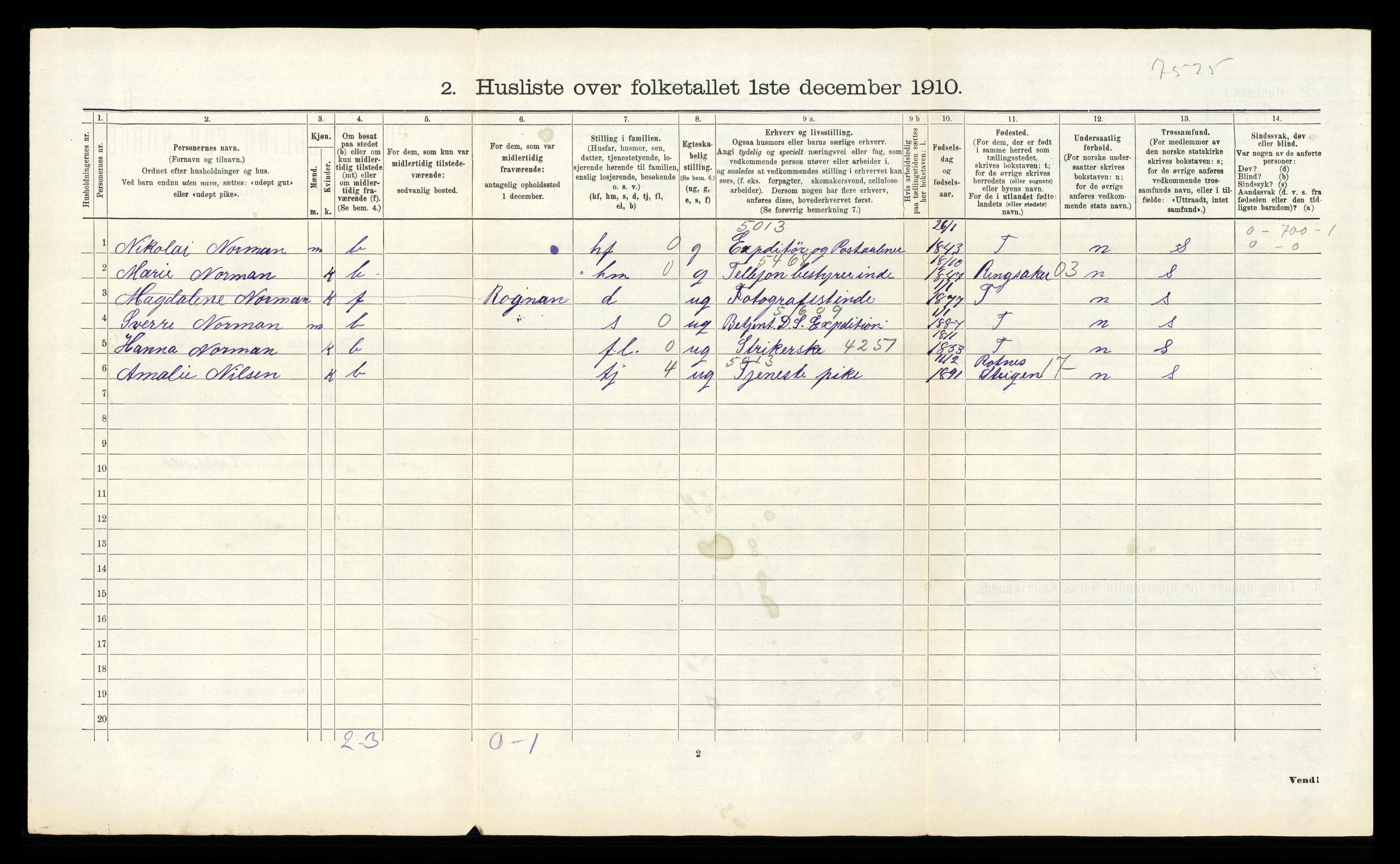 RA, 1910 census for Tysfjord, 1910, p. 278