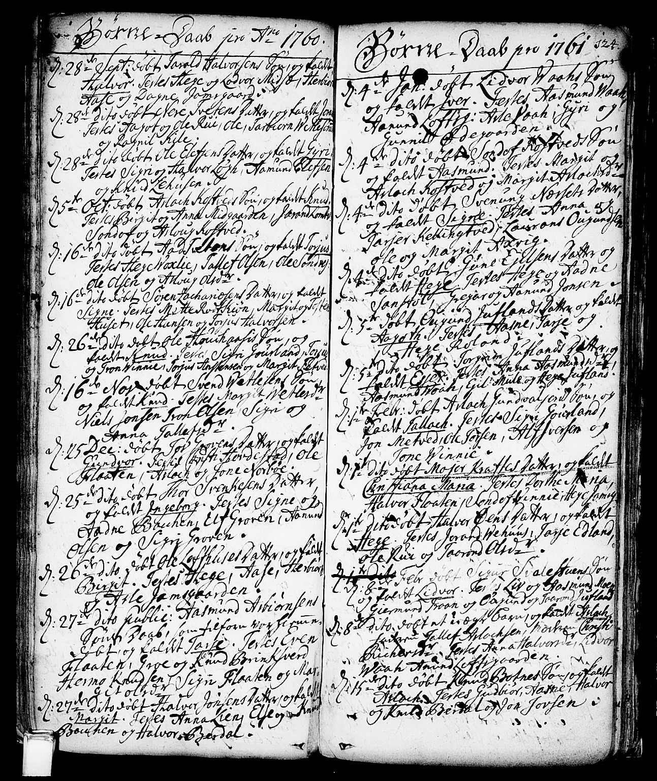 Vinje kirkebøker, SAKO/A-312/F/Fa/L0001: Parish register (official) no. I 1, 1717-1766, p. 124