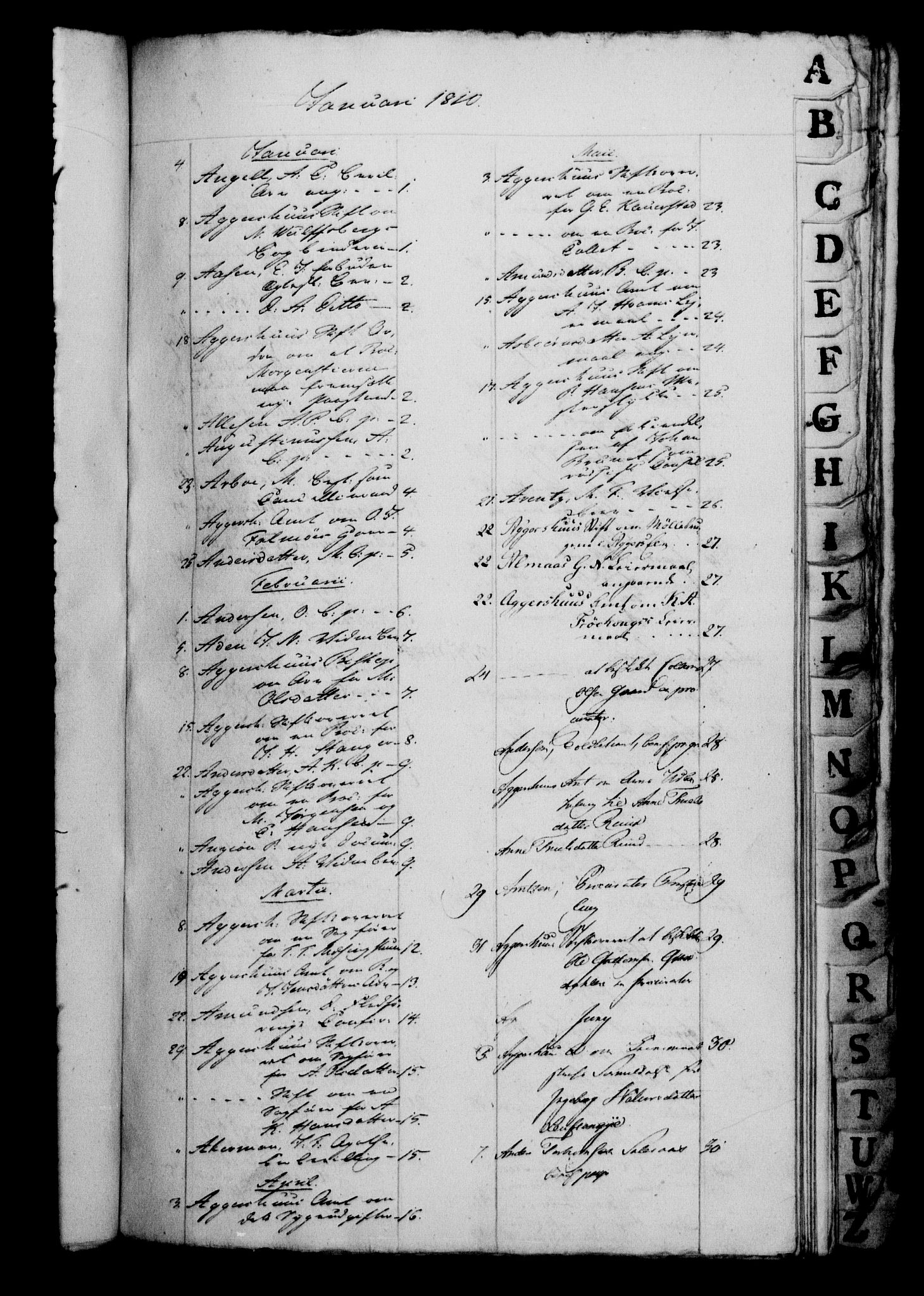Danske Kanselli 1800-1814, RA/EA-3024/H/Hf/Hfb/Hfbc/L0012: Underskrivelsesbok m. register, 1811, p. 91