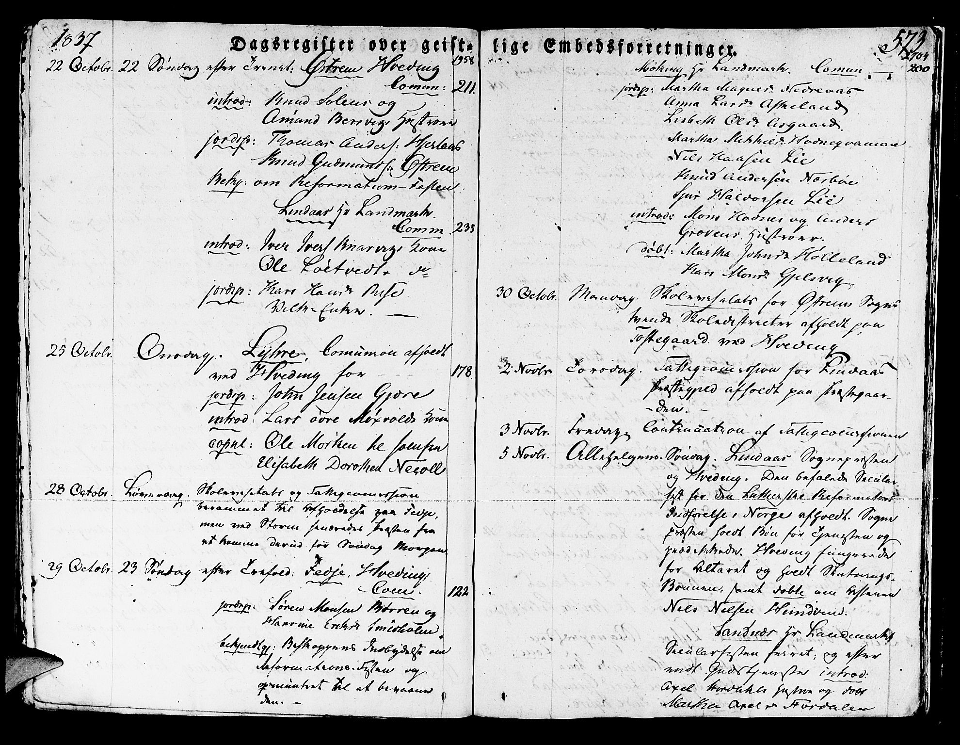 Lindås Sokneprestembete, SAB/A-76701/H/Haa: Parish register (official) no. A 8, 1823-1836, p. 573