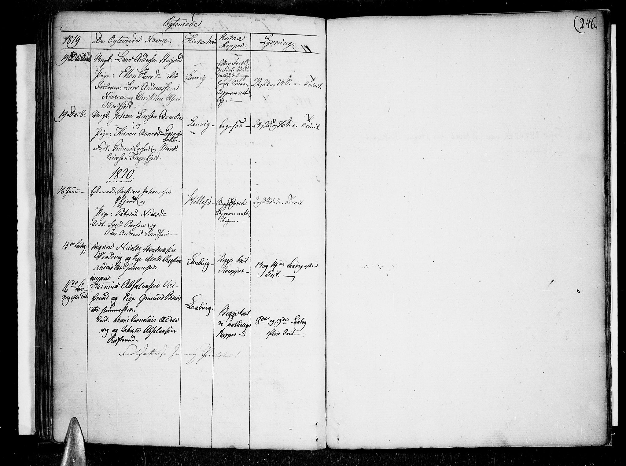 Lenvik sokneprestembete, SATØ/S-1310/H/Ha/Haa/L0002kirke: Parish register (official) no. 2, 1784-1820, p. 246