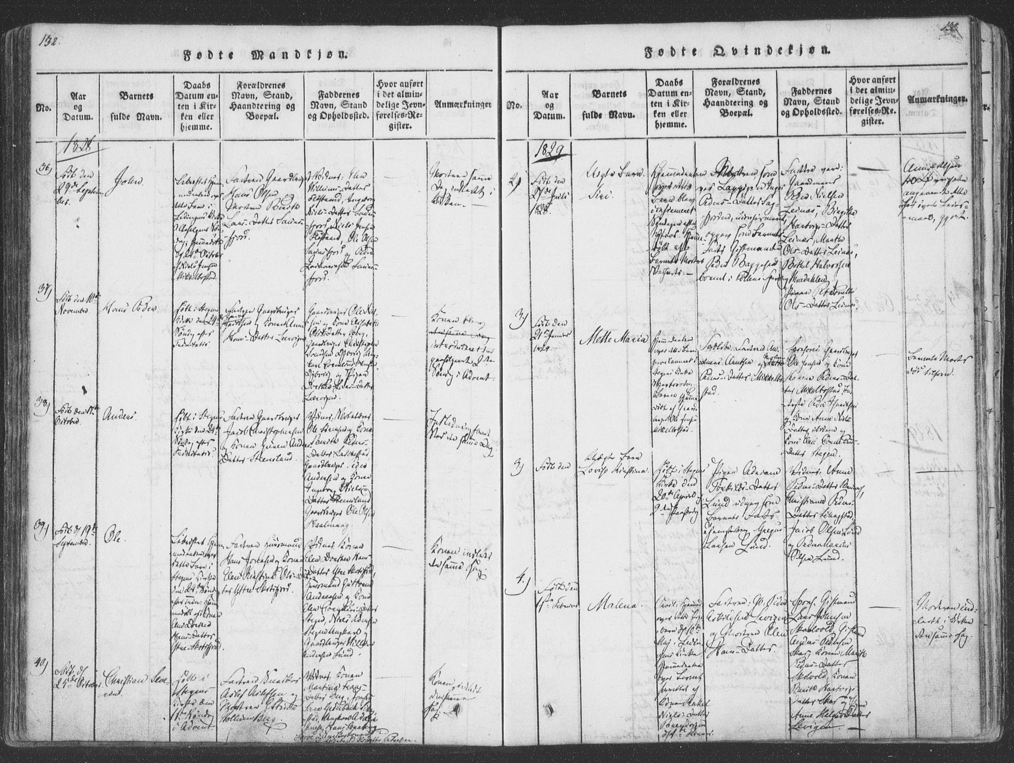 Ministerialprotokoller, klokkerbøker og fødselsregistre - Nordland, AV/SAT-A-1459/855/L0798: Parish register (official) no. 855A06, 1821-1835, p. 132-133