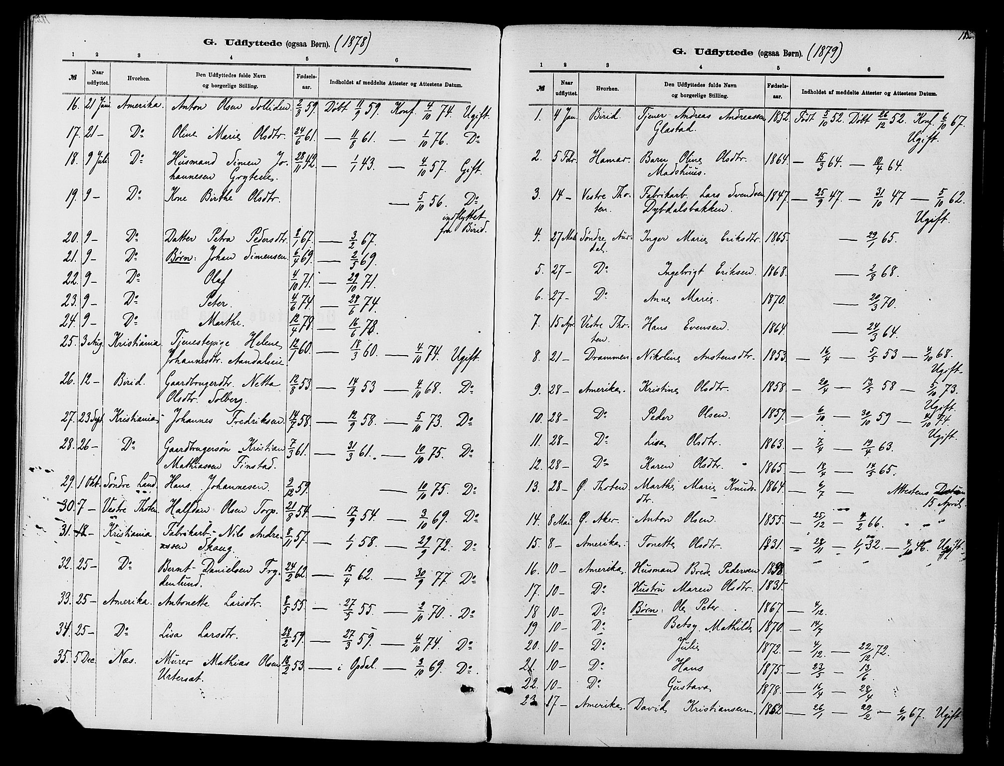 Vardal prestekontor, SAH/PREST-100/H/Ha/Haa/L0010: Parish register (official) no. 10, 1878-1893, p. 182