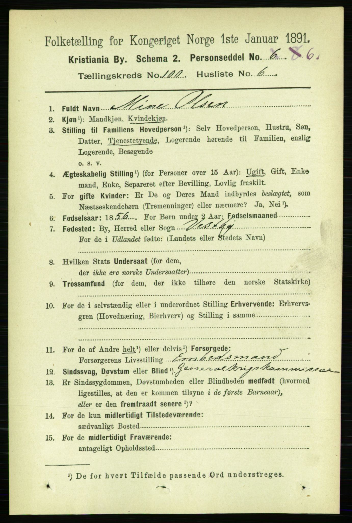 RA, 1891 census for 0301 Kristiania, 1891, p. 49394