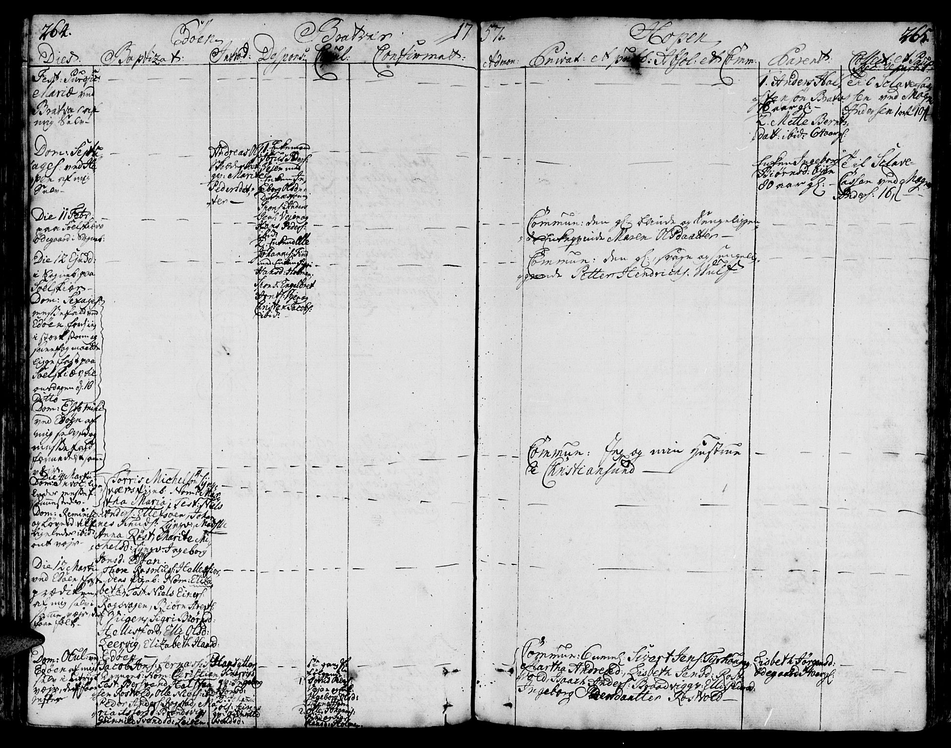 Ministerialprotokoller, klokkerbøker og fødselsregistre - Møre og Romsdal, AV/SAT-A-1454/581/L0931: Parish register (official) no. 581A01, 1751-1765, p. 264-265