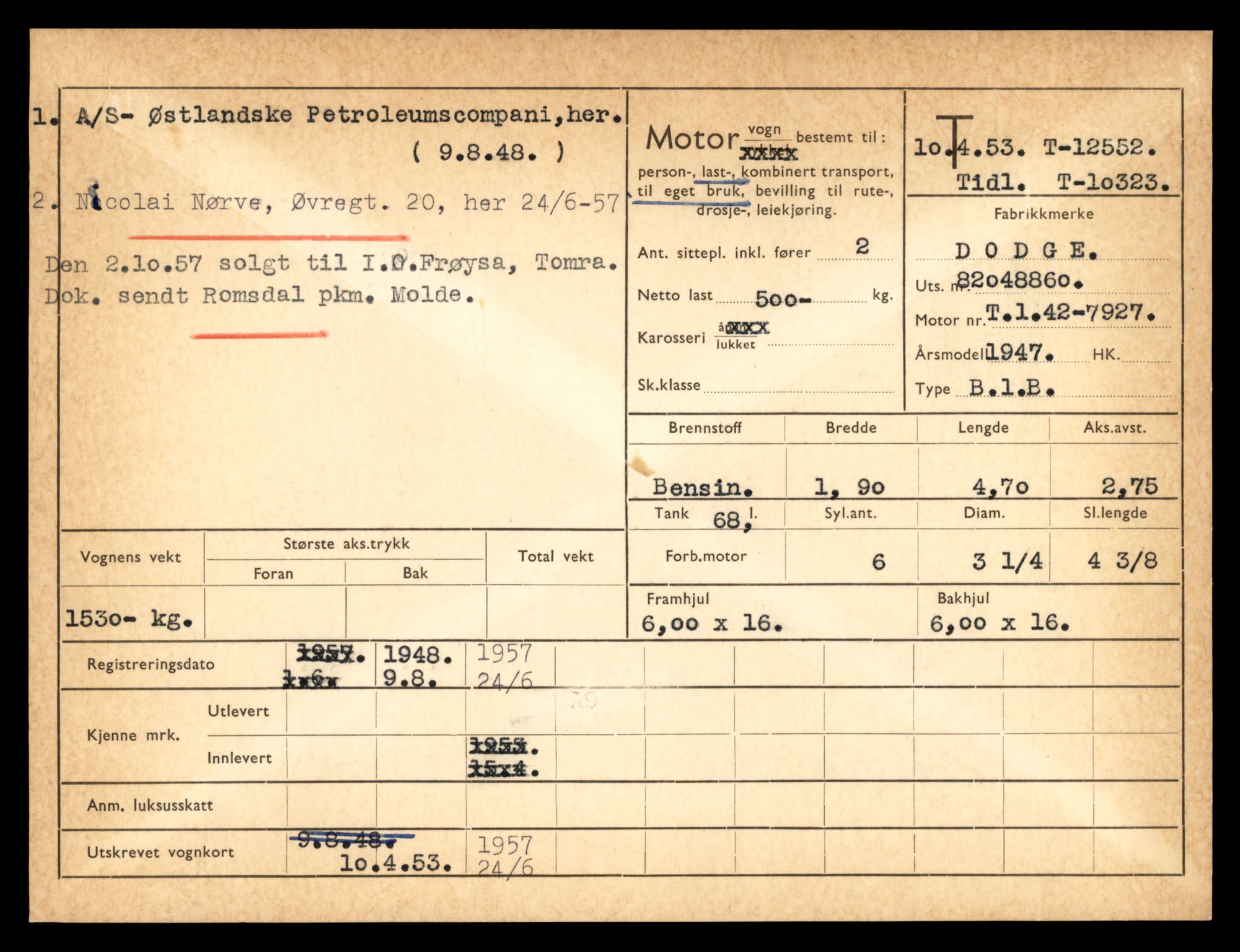 Møre og Romsdal vegkontor - Ålesund trafikkstasjon, AV/SAT-A-4099/F/Fe/L0034: Registreringskort for kjøretøy T 12500 - T 12652, 1927-1998, p. 1010