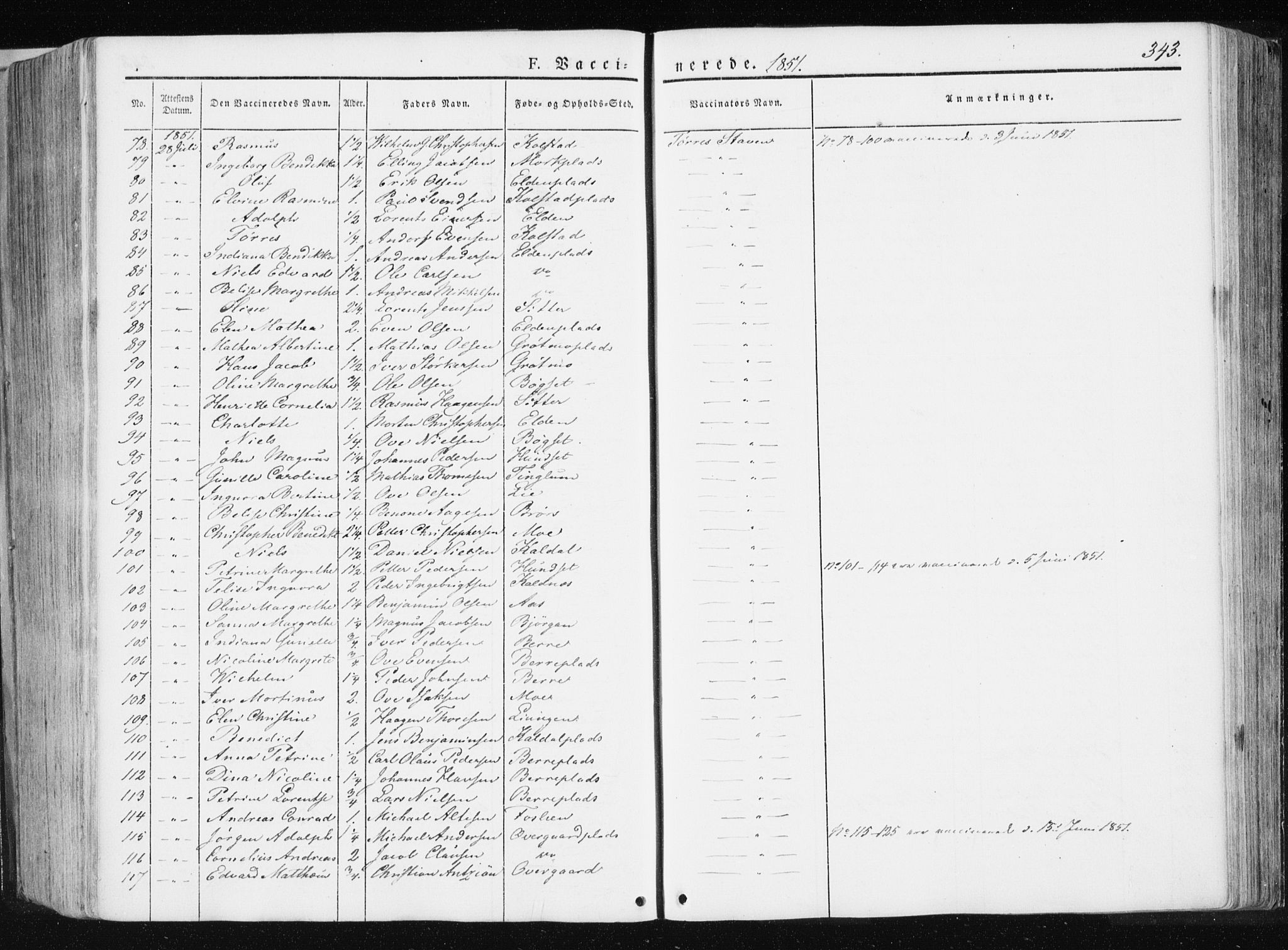 Ministerialprotokoller, klokkerbøker og fødselsregistre - Nord-Trøndelag, AV/SAT-A-1458/741/L0393: Parish register (official) no. 741A07, 1849-1863, p. 343