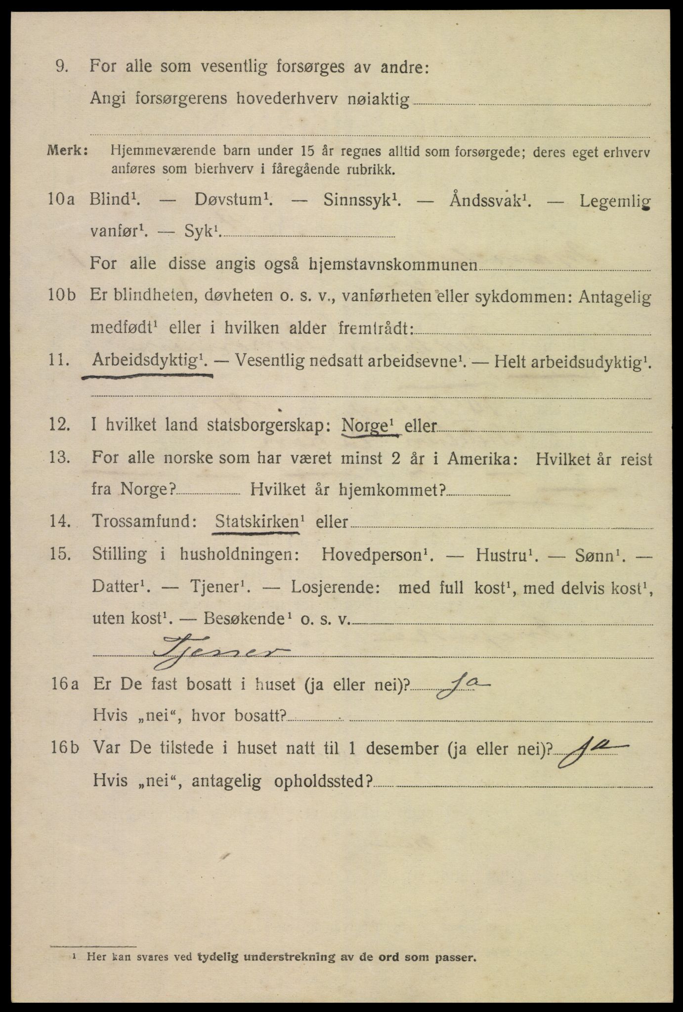 SAK, 1920 census for Mandal, 1920, p. 4156