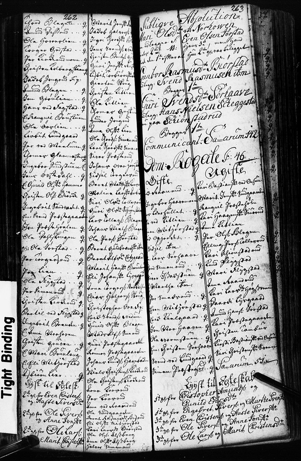 Fåberg prestekontor, SAH/PREST-086/H/Ha/Hab/L0002: Parish register (copy) no. 2, 1741-1756, p. 262-263