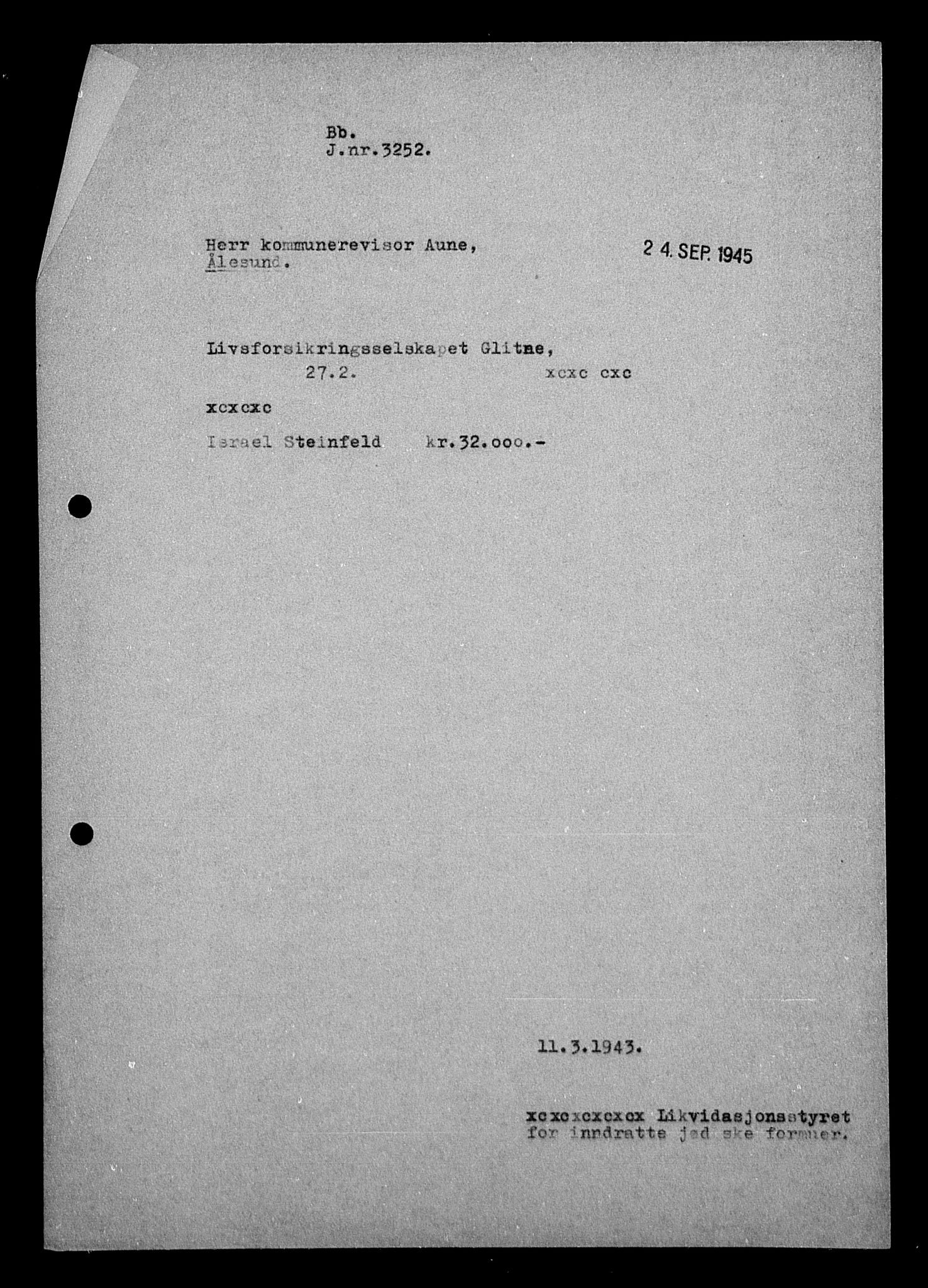 Justisdepartementet, Tilbakeføringskontoret for inndratte formuer, AV/RA-S-1564/H/Hc/Hcb/L0916: --, 1945-1947, p. 747