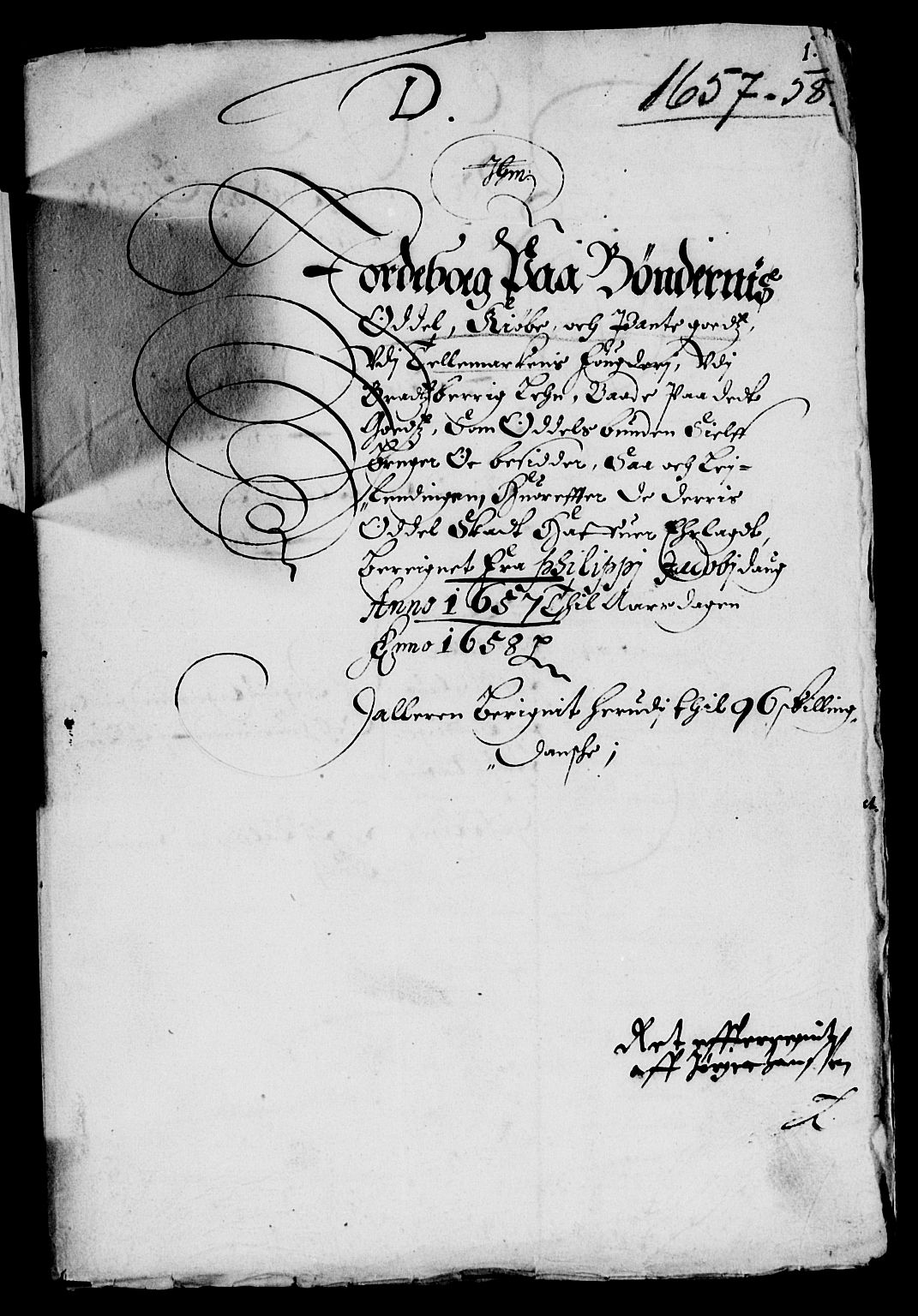 Rentekammeret inntil 1814, Reviderte regnskaper, Lensregnskaper, AV/RA-EA-5023/R/Rb/Rbp/L0044: Bratsberg len, 1657-1658