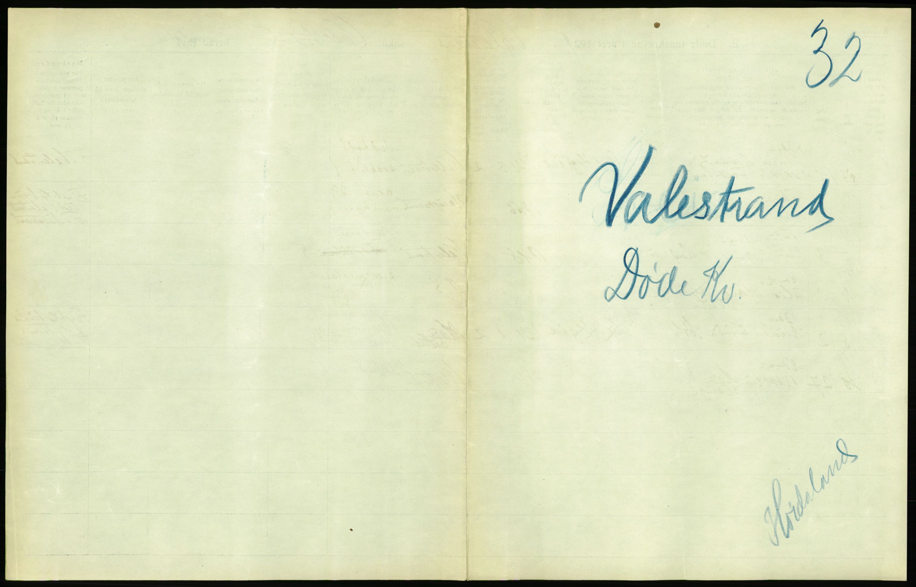 Statistisk sentralbyrå, Sosiodemografiske emner, Befolkning, AV/RA-S-2228/D/Df/Dfc/Dfca/L0033: Hordaland fylke: Døde. Bygder., 1921, p. 43