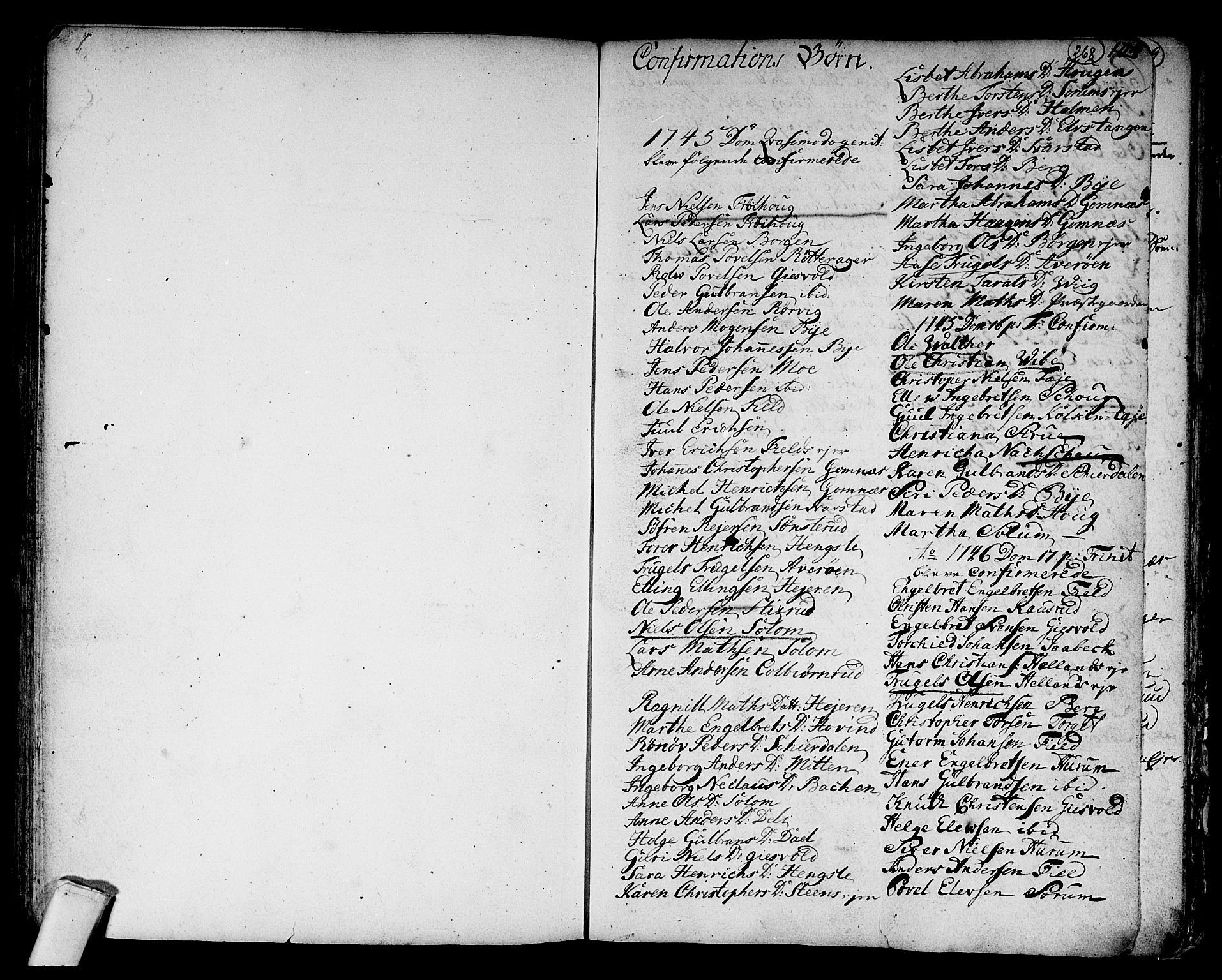 Hole kirkebøker, SAKO/A-228/F/Fa/L0001: Parish register (official) no. I 1, 1716-1765, p. 268