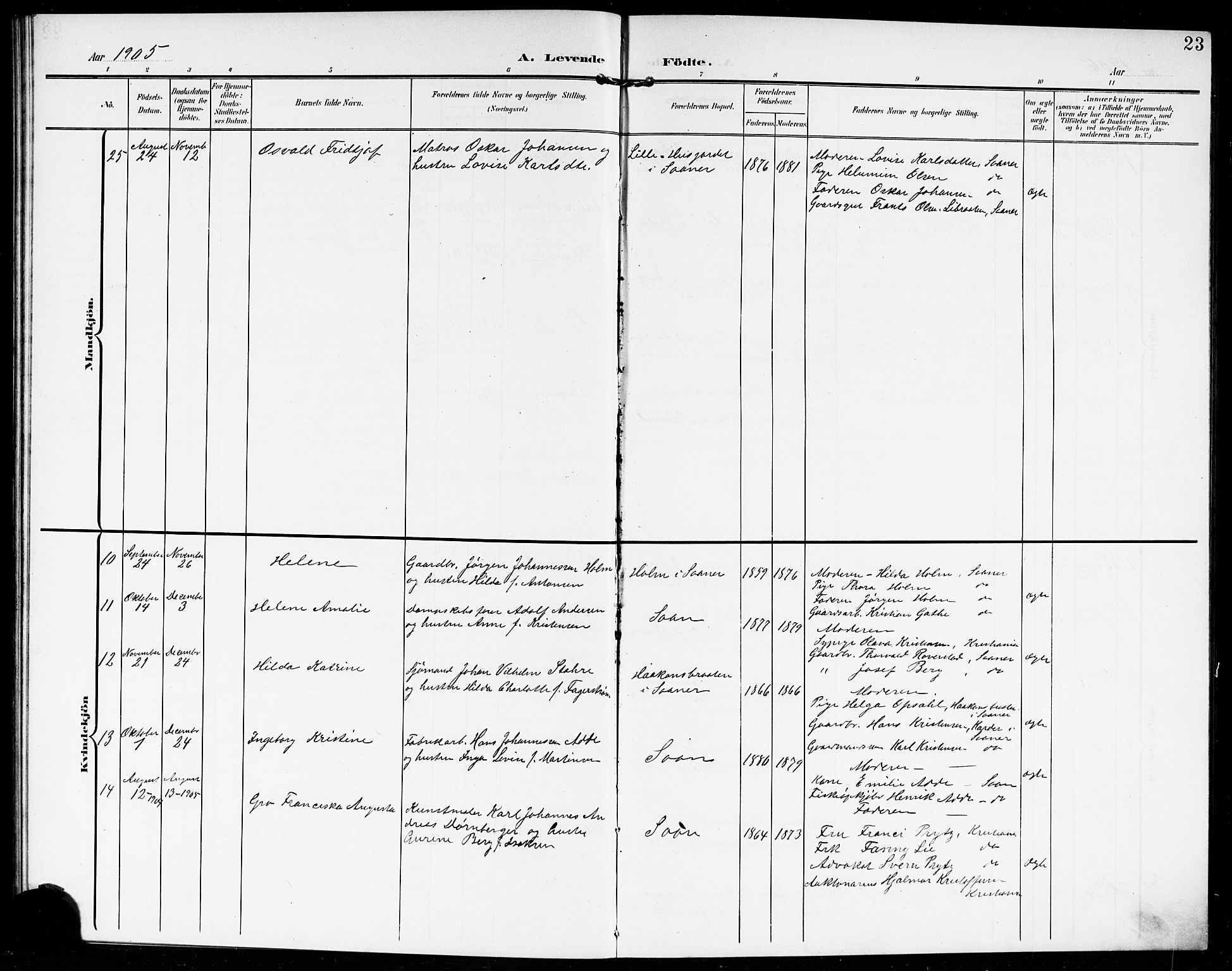 Vestby prestekontor Kirkebøker, AV/SAO-A-10893/G/Gb/L0002: Parish register (copy) no. II 2, 1903-1914, p. 23