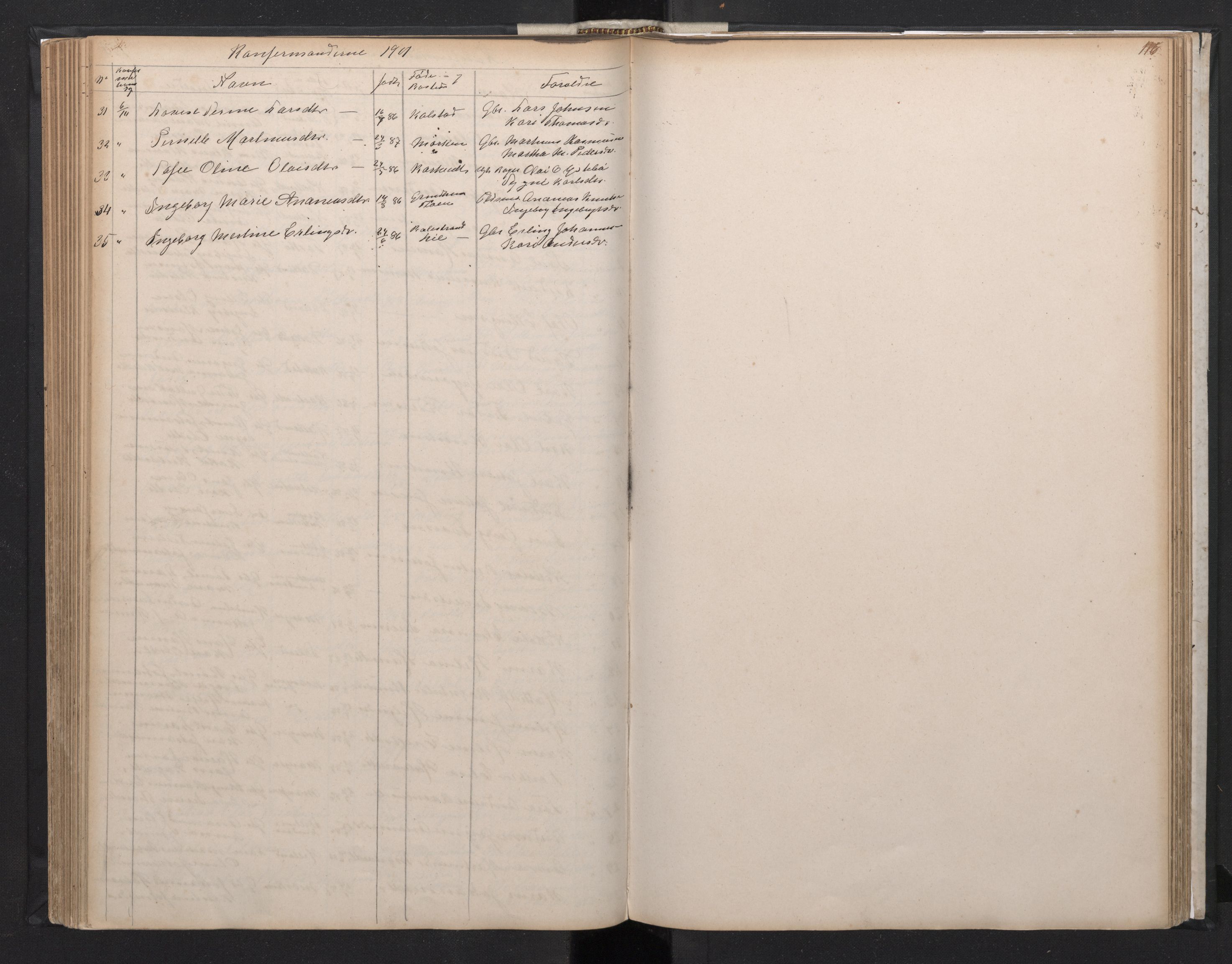 Manger sokneprestembete, SAB/A-76801/H/Hab: Parish register (copy) no. A 1, 1874-1901, p. 115b-116a