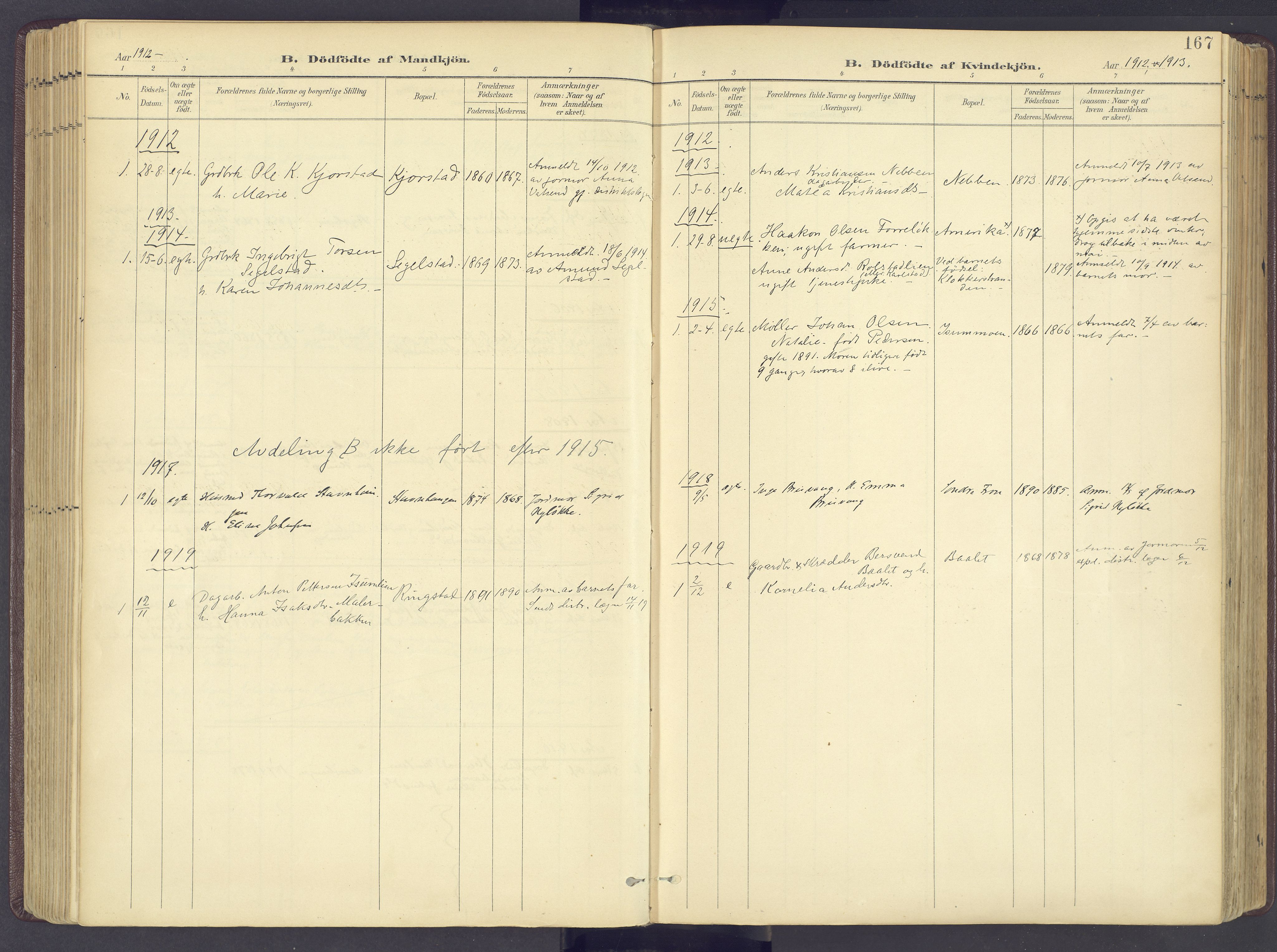 Sør-Fron prestekontor, AV/SAH-PREST-010/H/Ha/Haa/L0004: Parish register (official) no. 4, 1898-1919, p. 167