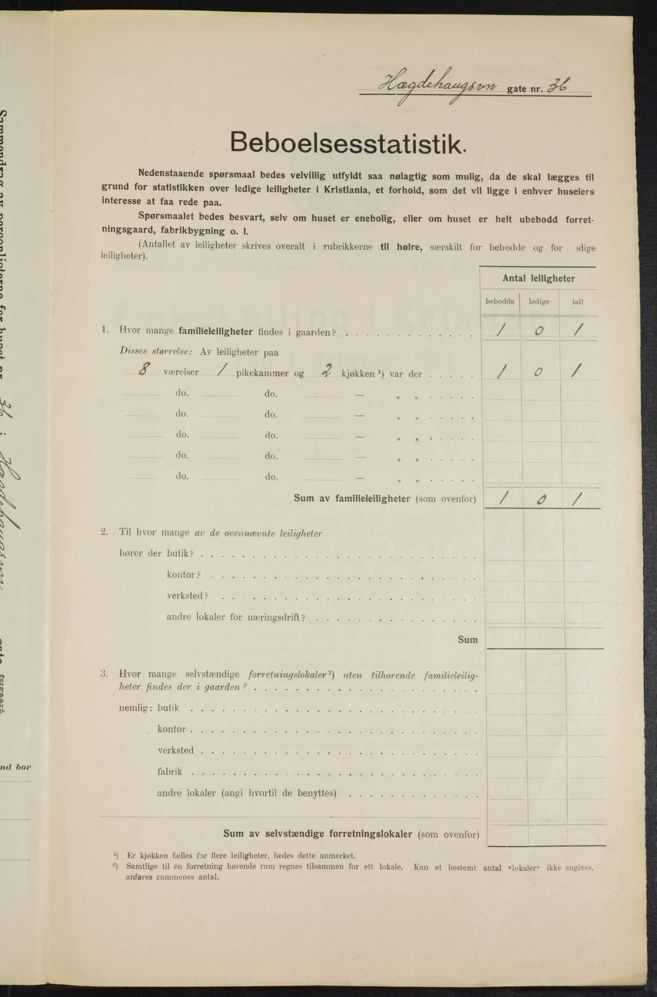 OBA, Municipal Census 1914 for Kristiania, 1914, p. 36628