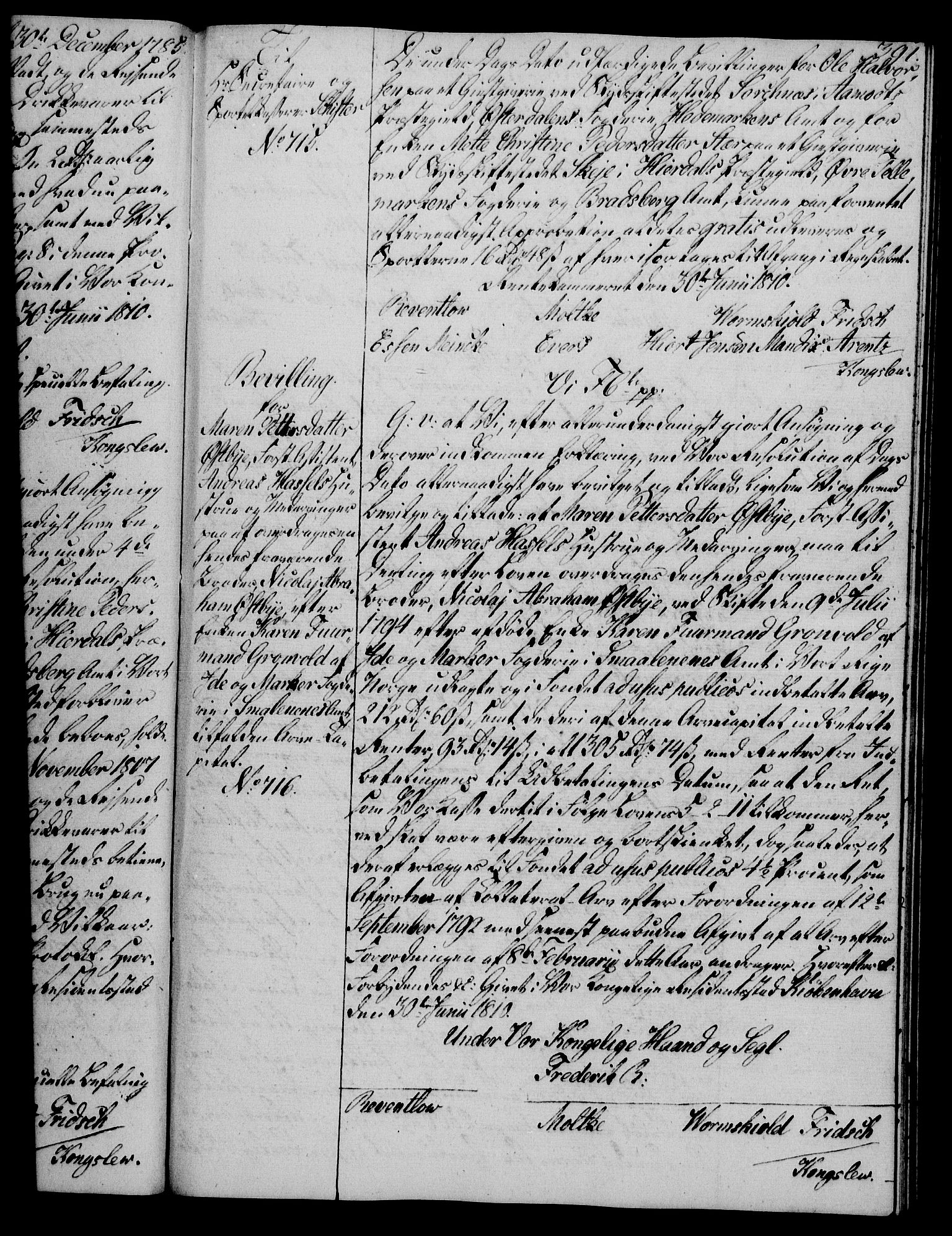 Rentekammeret, Kammerkanselliet, RA/EA-3111/G/Gg/Gga/L0019: Norsk ekspedisjonsprotokoll med register (merket RK 53.19), 1807-1810, p. 391