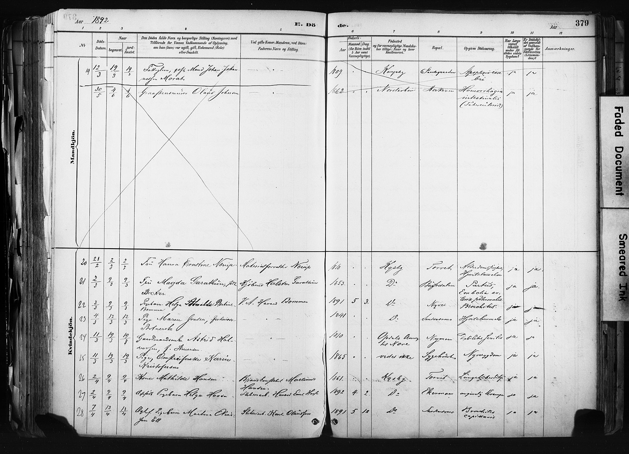 Kongsberg kirkebøker, AV/SAKO-A-22/F/Fb/L0002: Parish register (official) no. II 2, 1886-1896, p. 379