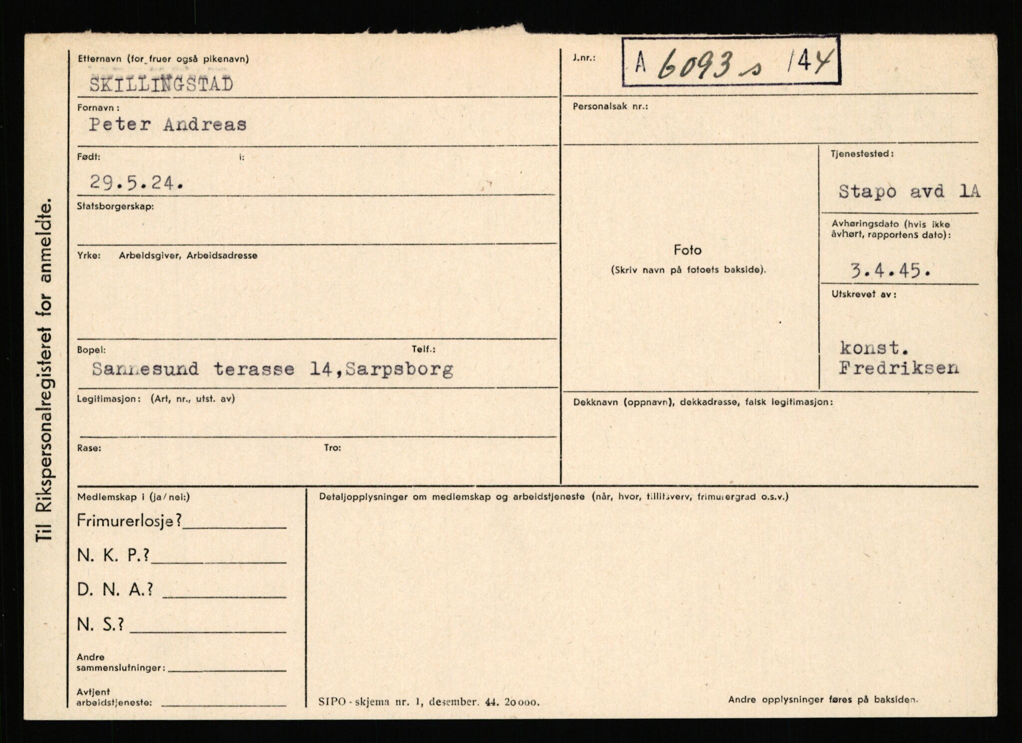 Statspolitiet - Hovedkontoret / Osloavdelingen, AV/RA-S-1329/C/Ca/L0014: Seterlien - Svartås, 1943-1945, p. 971