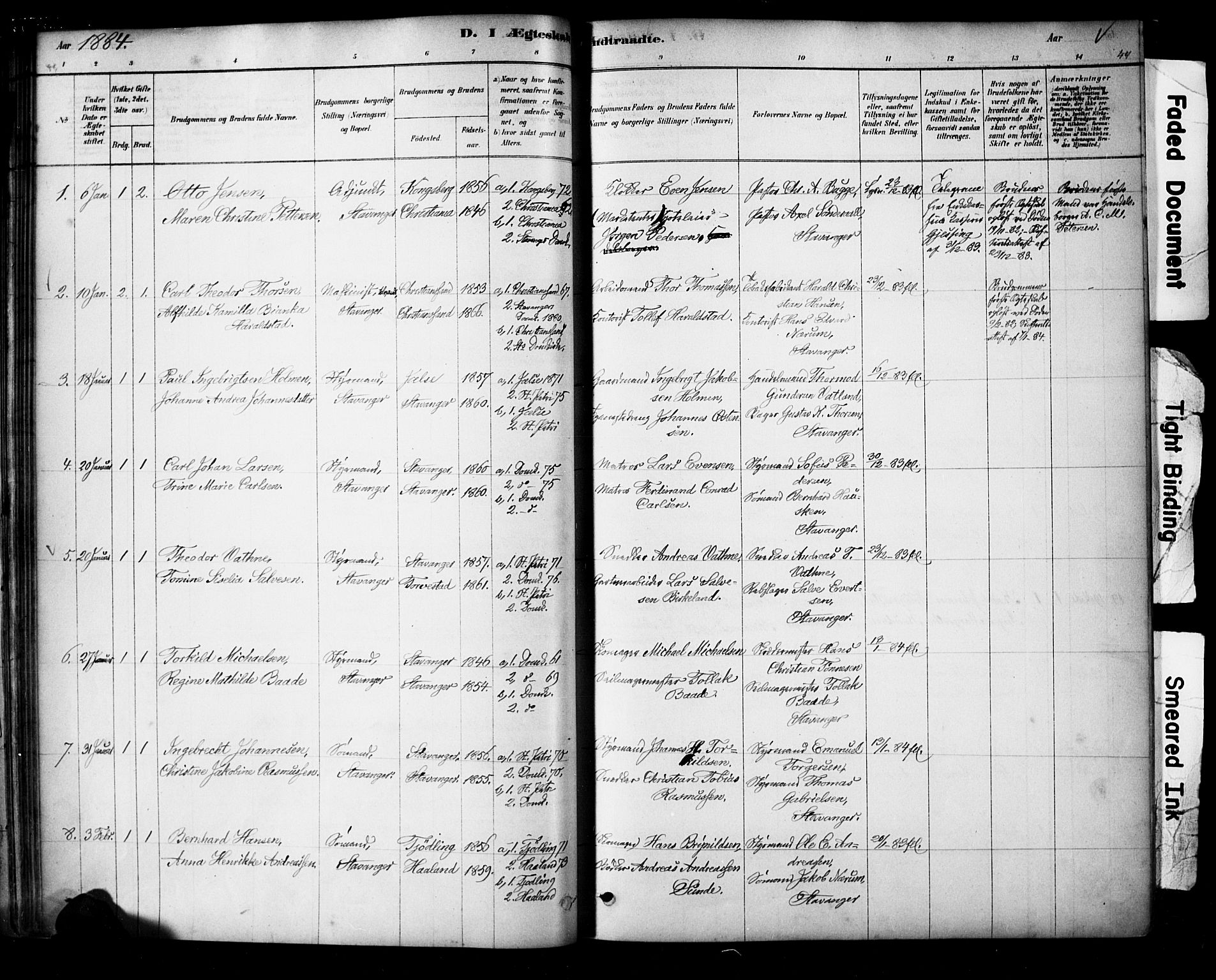 Domkirken sokneprestkontor, SAST/A-101812/001/30/30BA/L0029: Parish register (official) no. A 28, 1878-1904, p. 44