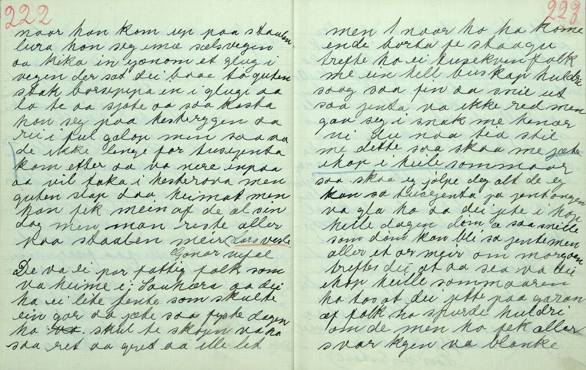 Rikard Berge, TEMU/TGM-A-1003/F/L0011/0012: 381-399 / 392 Oppskrifter av Gunnhild Kivle, 1920-1921, p. 222-223