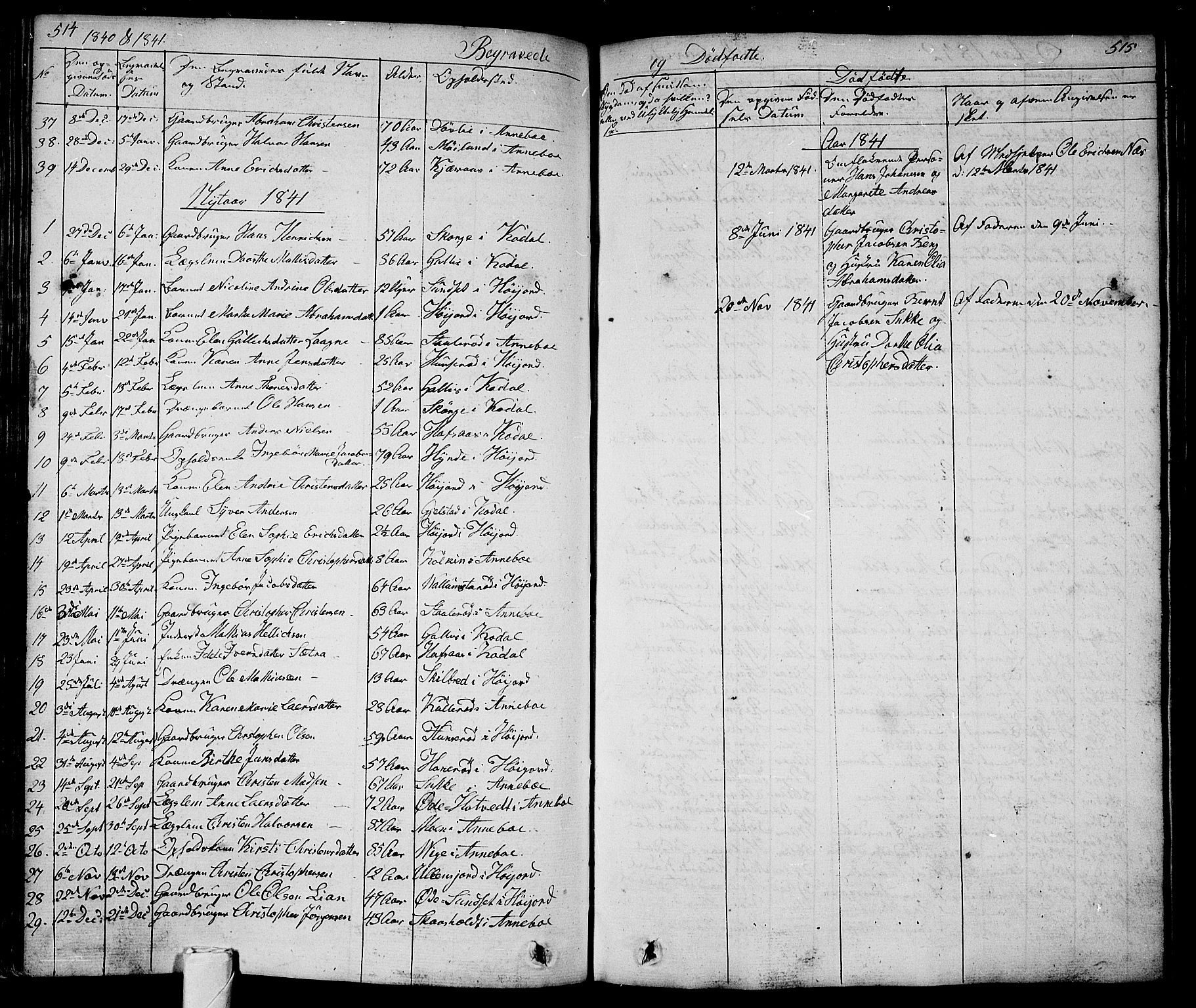 Andebu kirkebøker, AV/SAKO-A-336/G/Ga/L0003: Parish register (copy) no. I 3, 1832-1867, p. 514-515