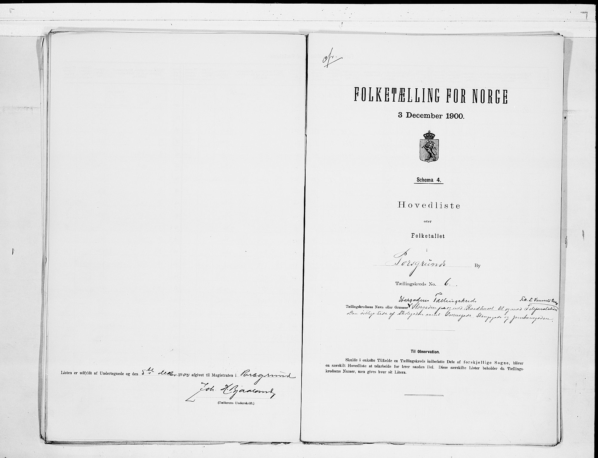 SAKO, 1900 census for Porsgrunn, 1900, p. 14