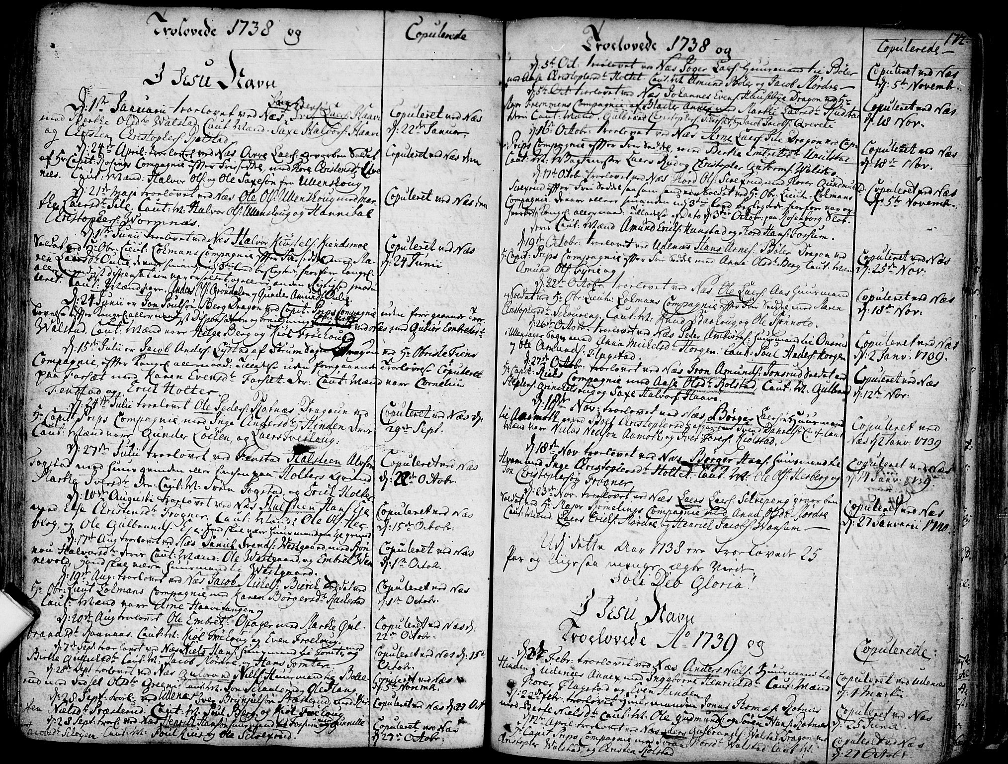 Nes prestekontor Kirkebøker, AV/SAO-A-10410/F/Fa/L0003: Parish register (official) no. I 3, 1734-1781, p. 172