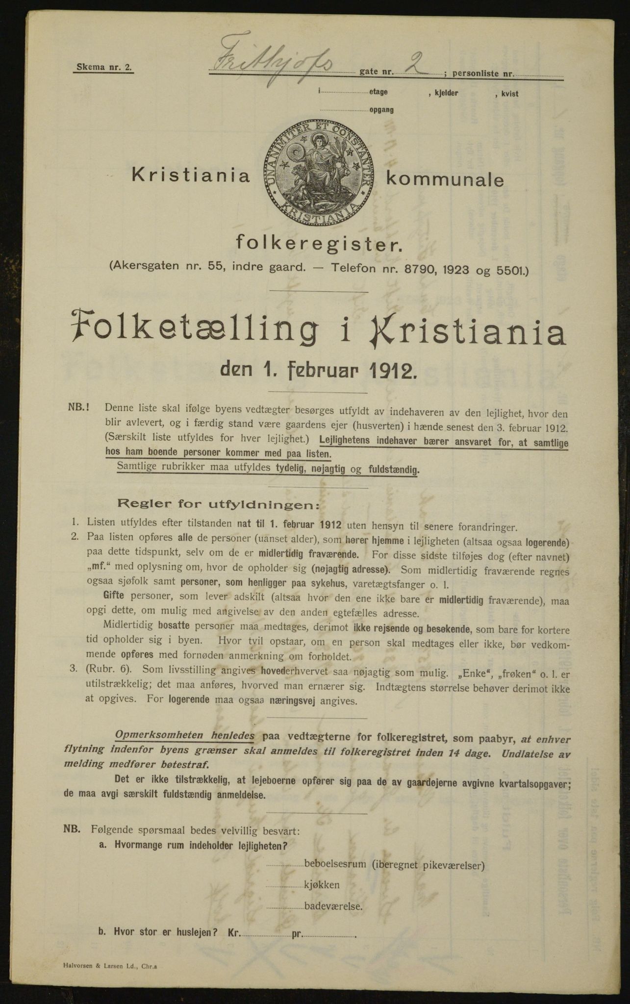 OBA, Municipal Census 1912 for Kristiania, 1912, p. 26700