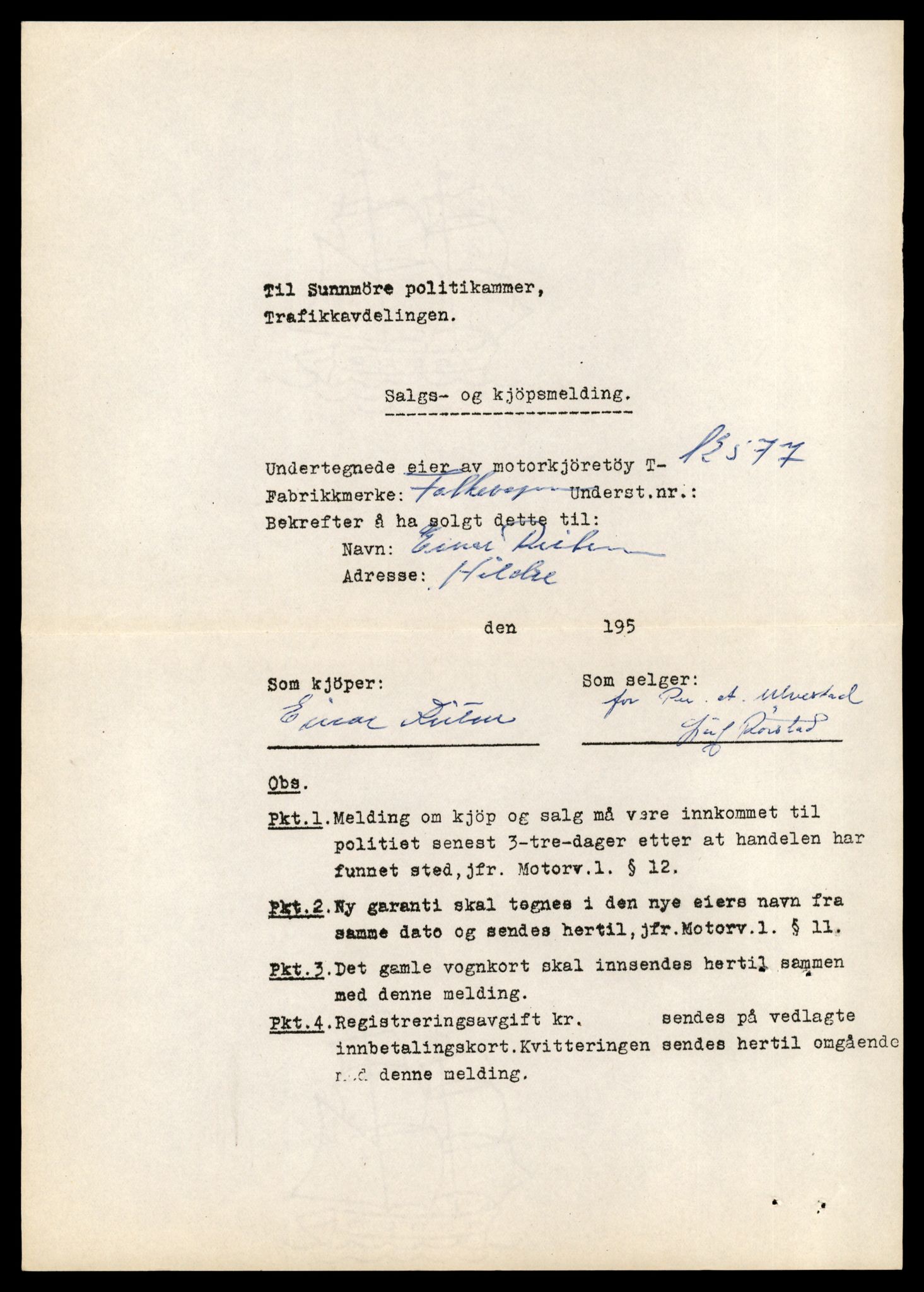 Møre og Romsdal vegkontor - Ålesund trafikkstasjon, AV/SAT-A-4099/F/Fe/L0034: Registreringskort for kjøretøy T 12500 - T 12652, 1927-1998, p. 1482