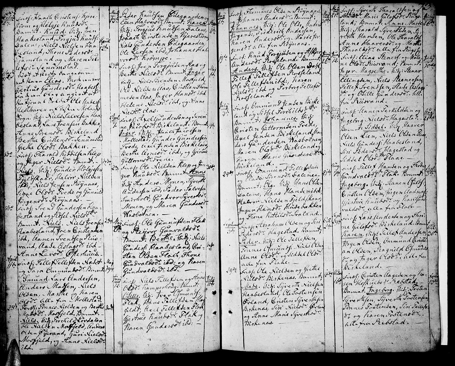 Tveit sokneprestkontor, SAK/1111-0043/F/Fa/L0001: Parish register (official) no. A 1, 1794-1819, p. 73