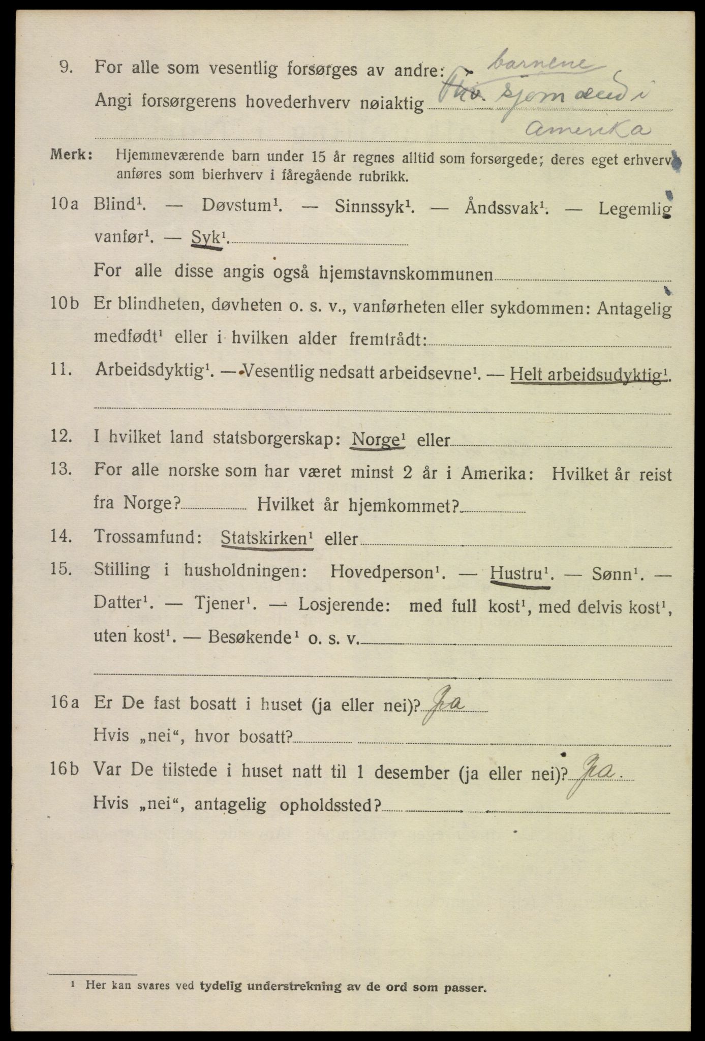SAK, 1920 census for Mandal, 1920, p. 4120