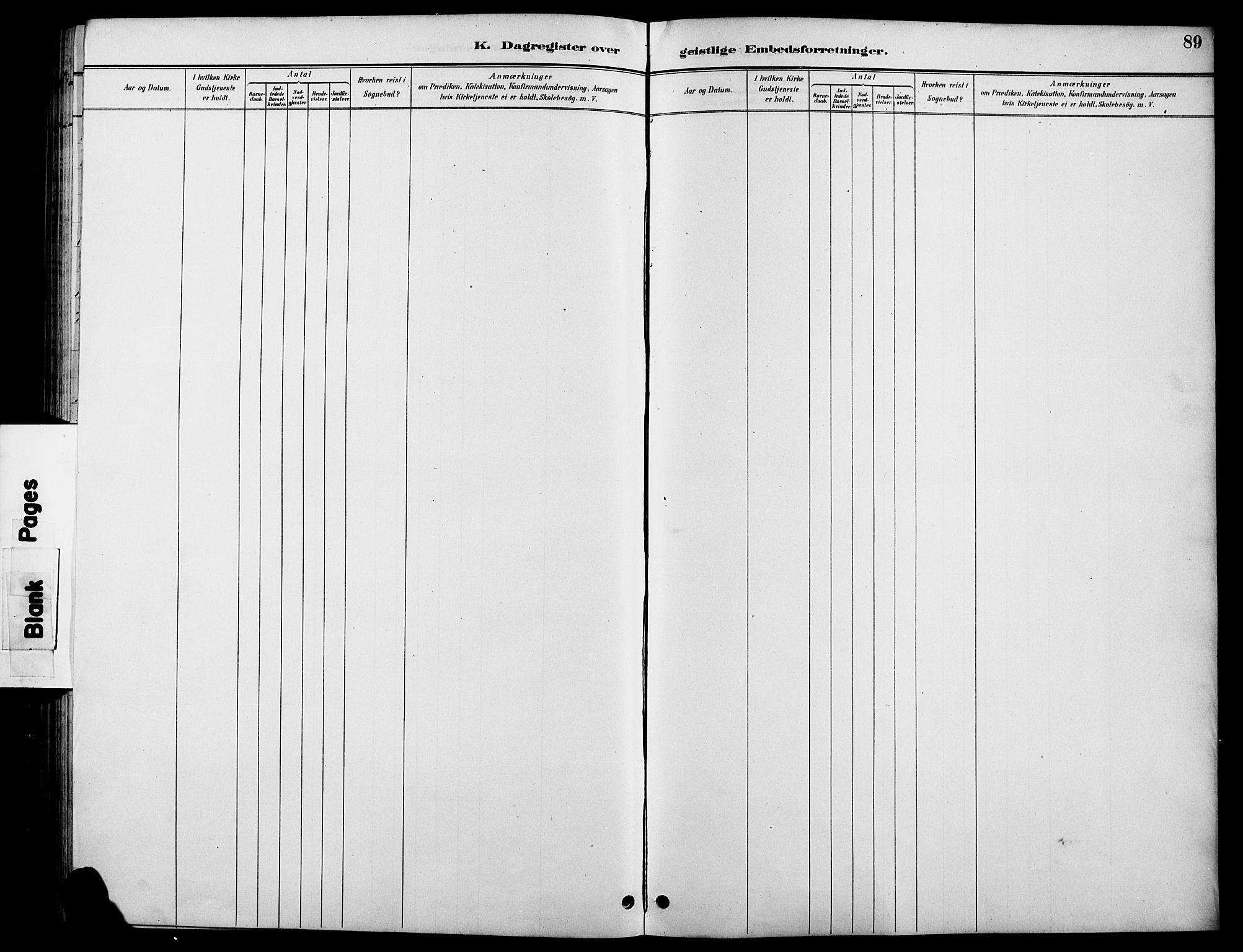 Øystre Slidre prestekontor, SAH/PREST-138/H/Ha/Hab/L0006: Parish register (copy) no. 6, 1887-1916, p. 89
