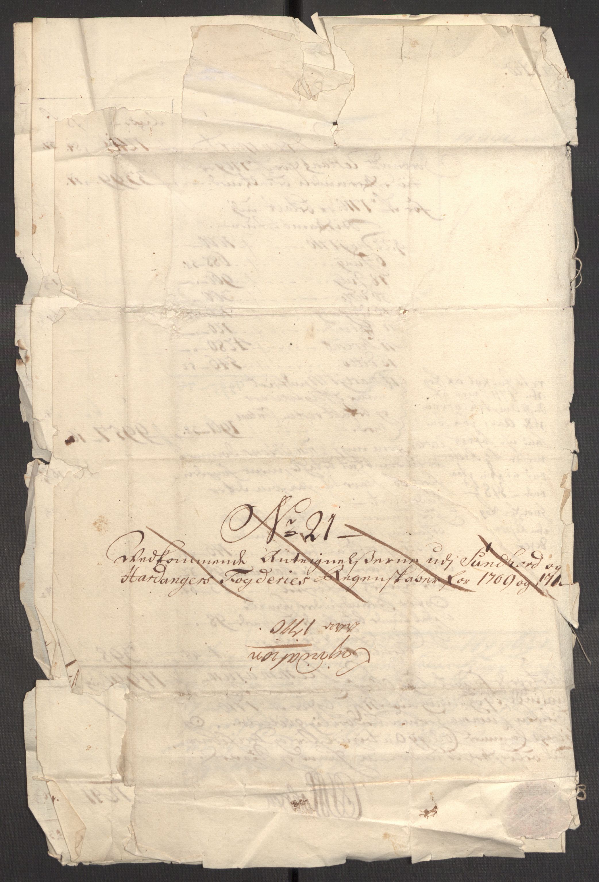 Rentekammeret inntil 1814, Reviderte regnskaper, Fogderegnskap, AV/RA-EA-4092/R48/L2986: Fogderegnskap Sunnhordland og Hardanger, 1709-1710, p. 356