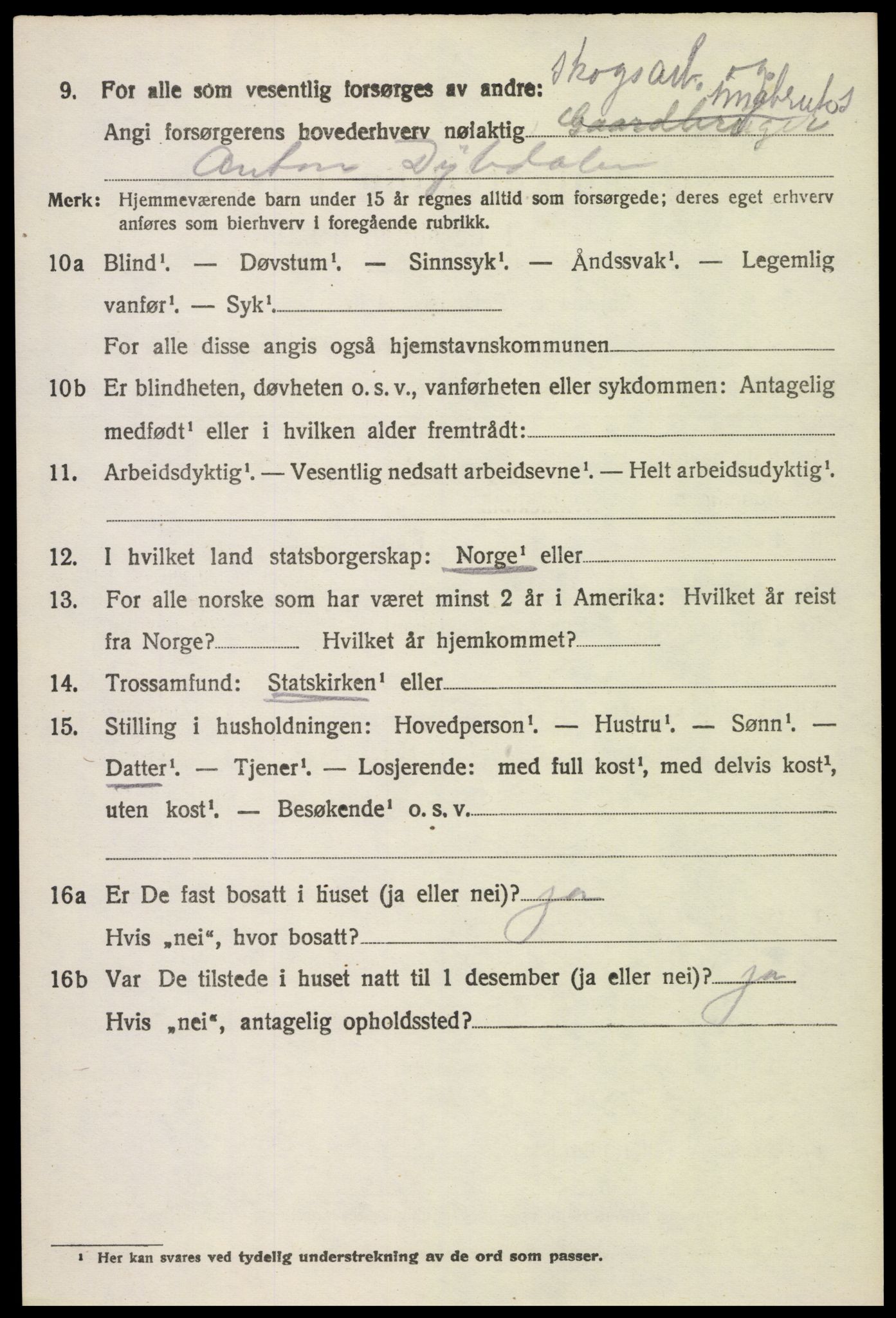 SAH, 1920 census for Stange, 1920, p. 15976