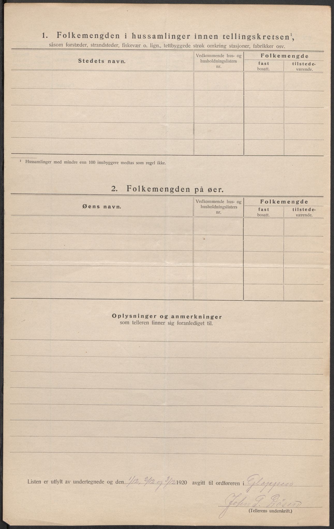 SAB, 1920 census for Gloppen, 1920, p. 44