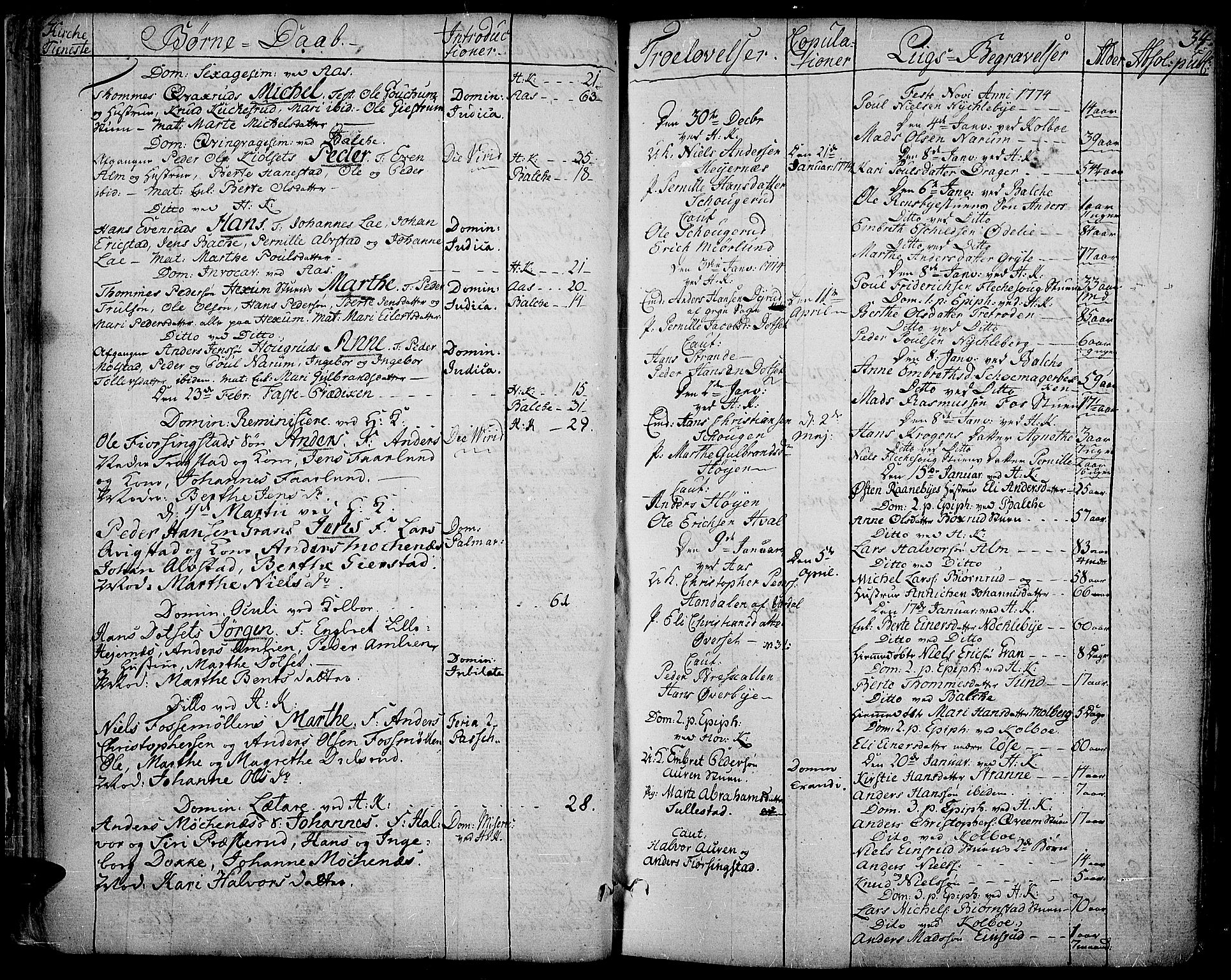 Toten prestekontor, SAH/PREST-102/H/Ha/Haa/L0006: Parish register (official) no. 6, 1773-1793, p. 34