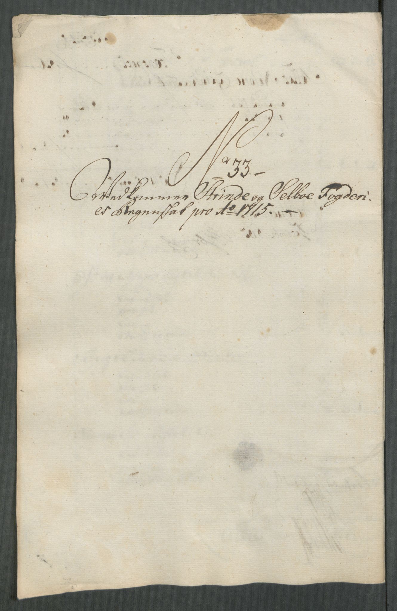 Rentekammeret inntil 1814, Reviderte regnskaper, Fogderegnskap, AV/RA-EA-4092/R61/L4115: Fogderegnskap Strinda og Selbu, 1715-1716, p. 223